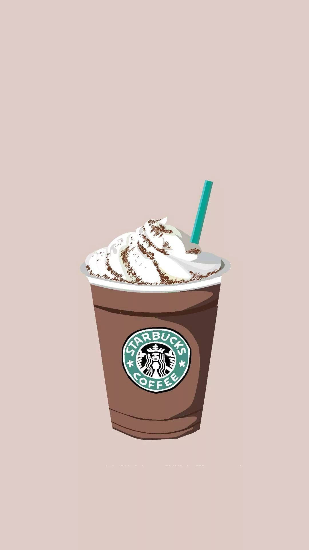 Starbucks, iced coffee cup, whipped cream, Full HD Phone Wallpaper