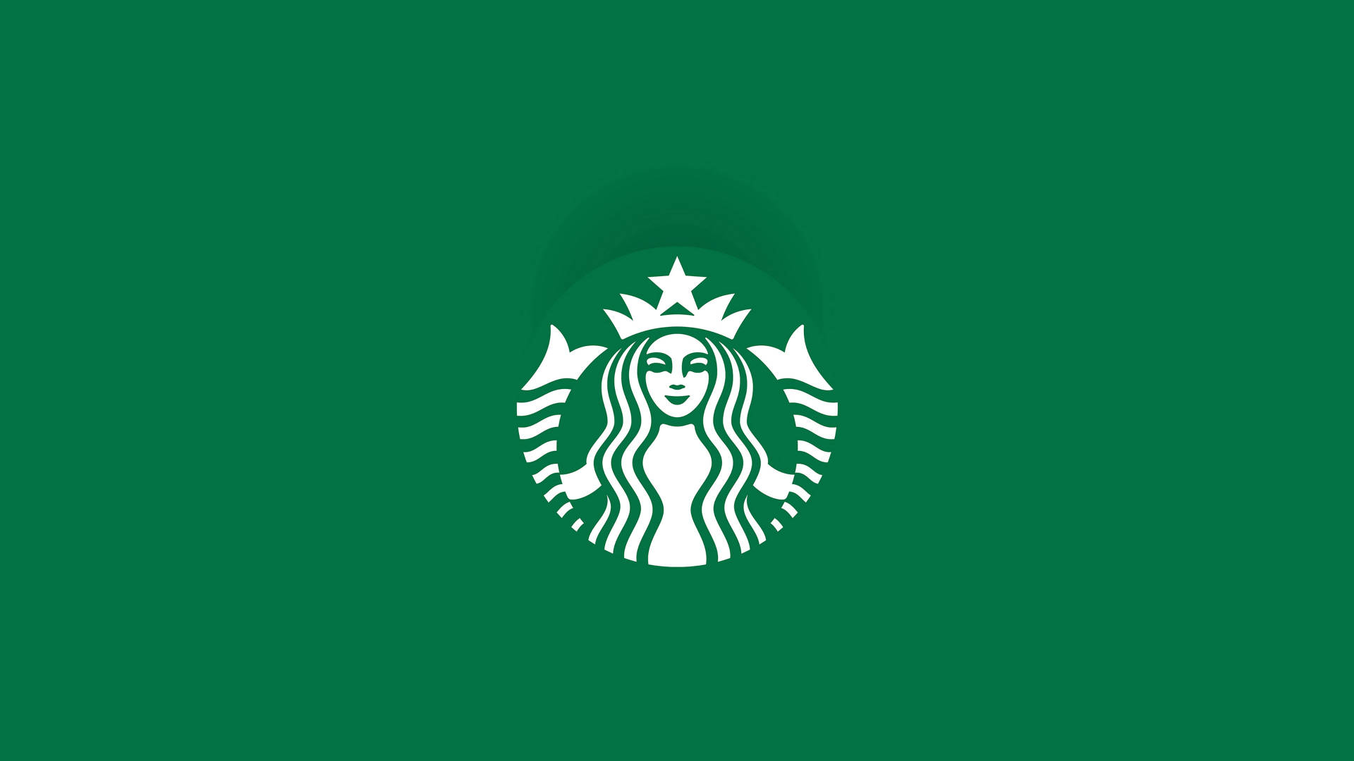Starbucks, siren logo, green background, Full HD Desktop Wallpaper