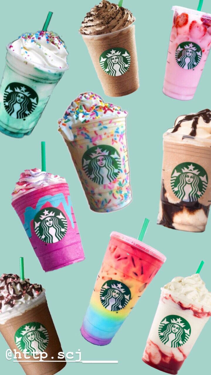 mint green, Starbucks, iPhone, SD Phone Wallpaper