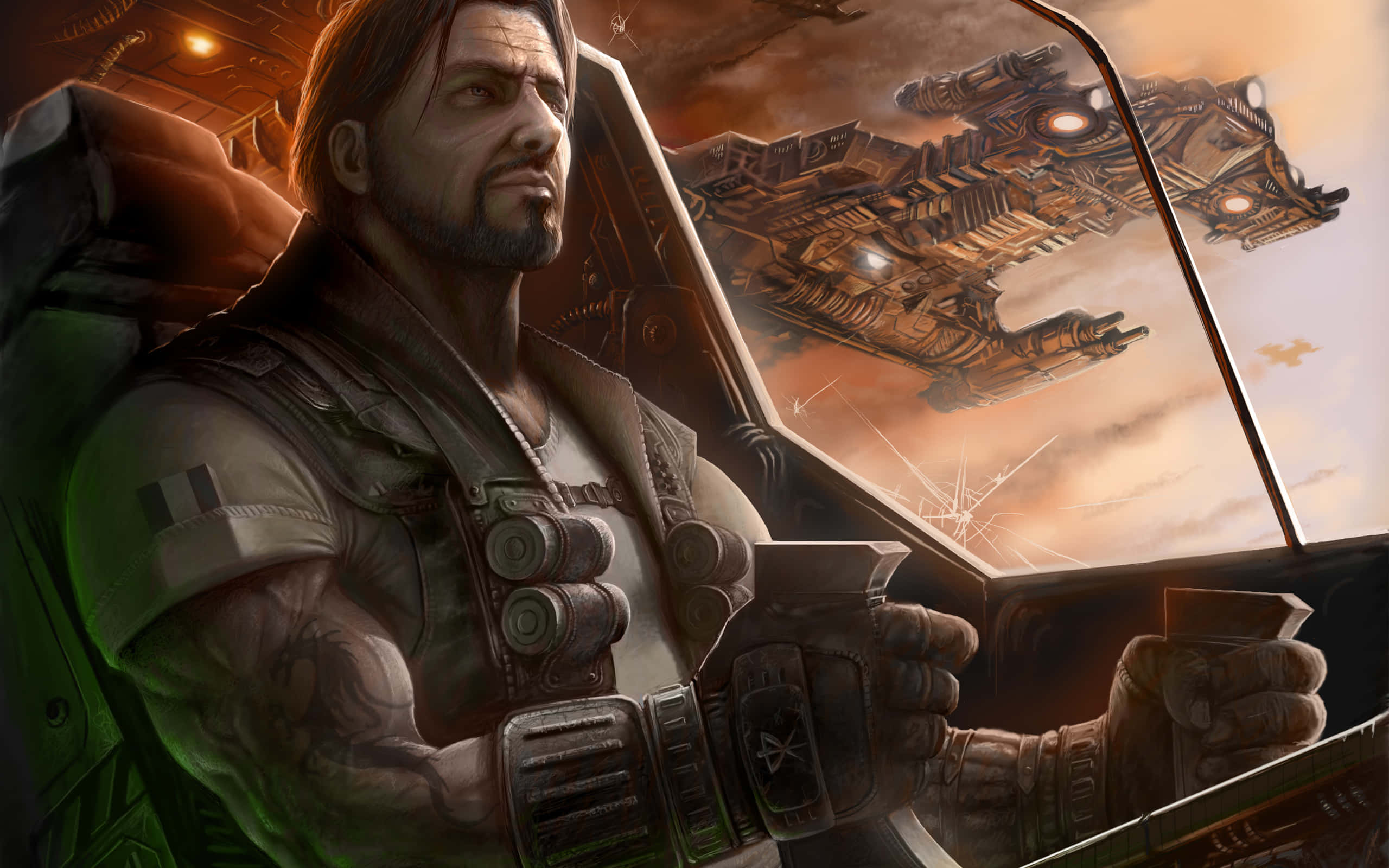 Starcraft, pilot, cockpit, 2K Desktop Wallpaper