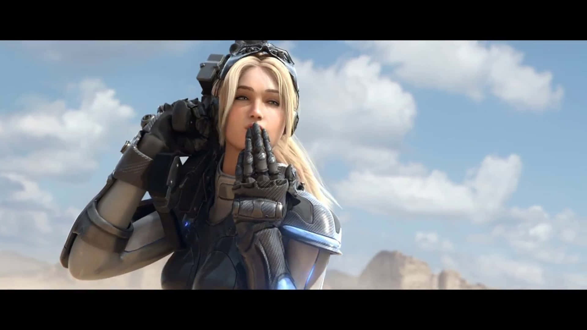 StarCraft, blonde female soldier, futuristic armor, Full HD Desktop Wallpaper