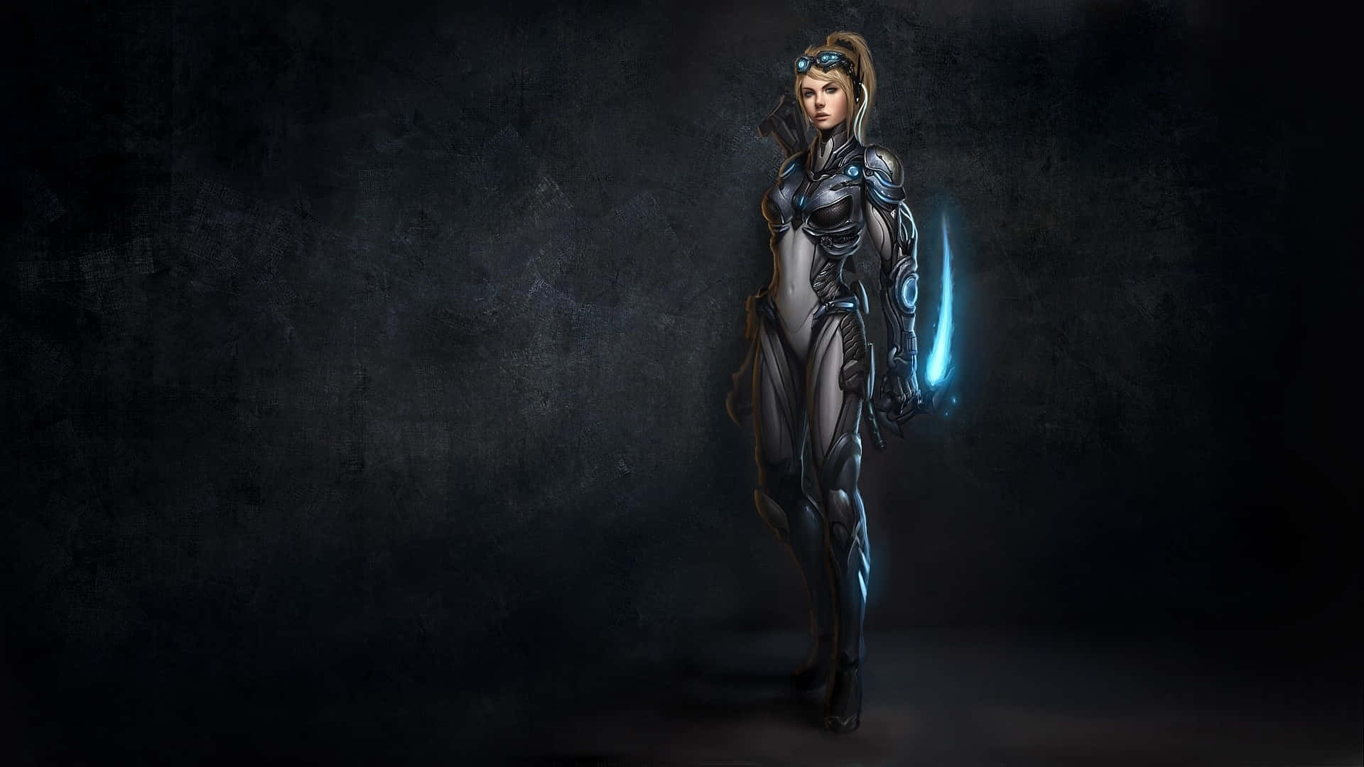 StarCraft, female warrior, sleek silver armor, Full HD Desktop Wallpaper