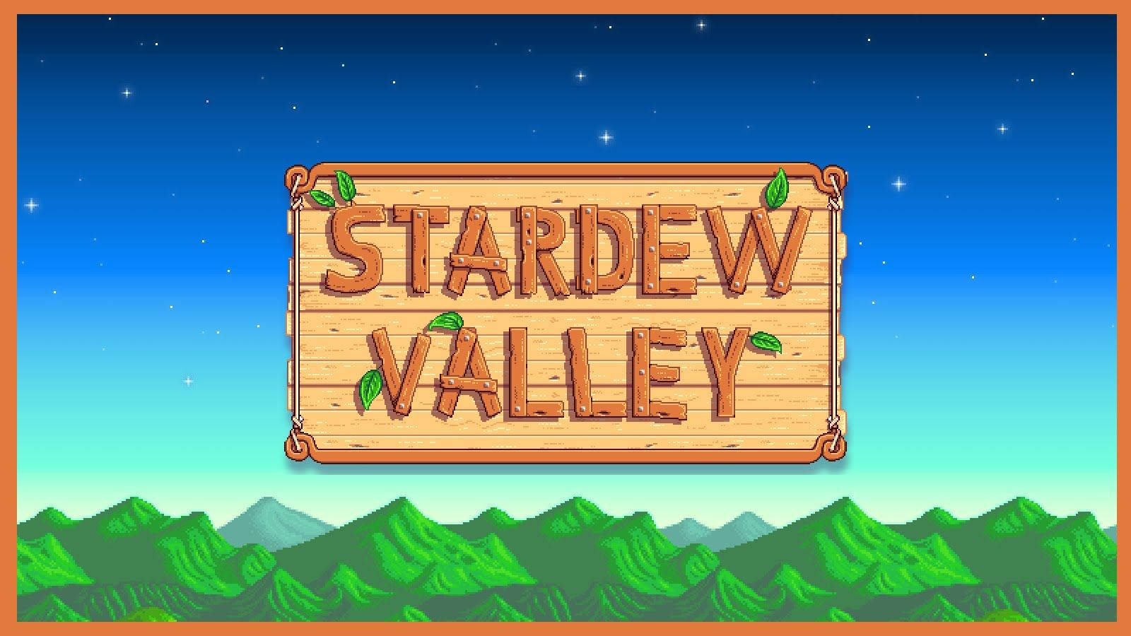 Stardew Valley, wooden sign, starry twilight sky, HD Desktop Wallpaper