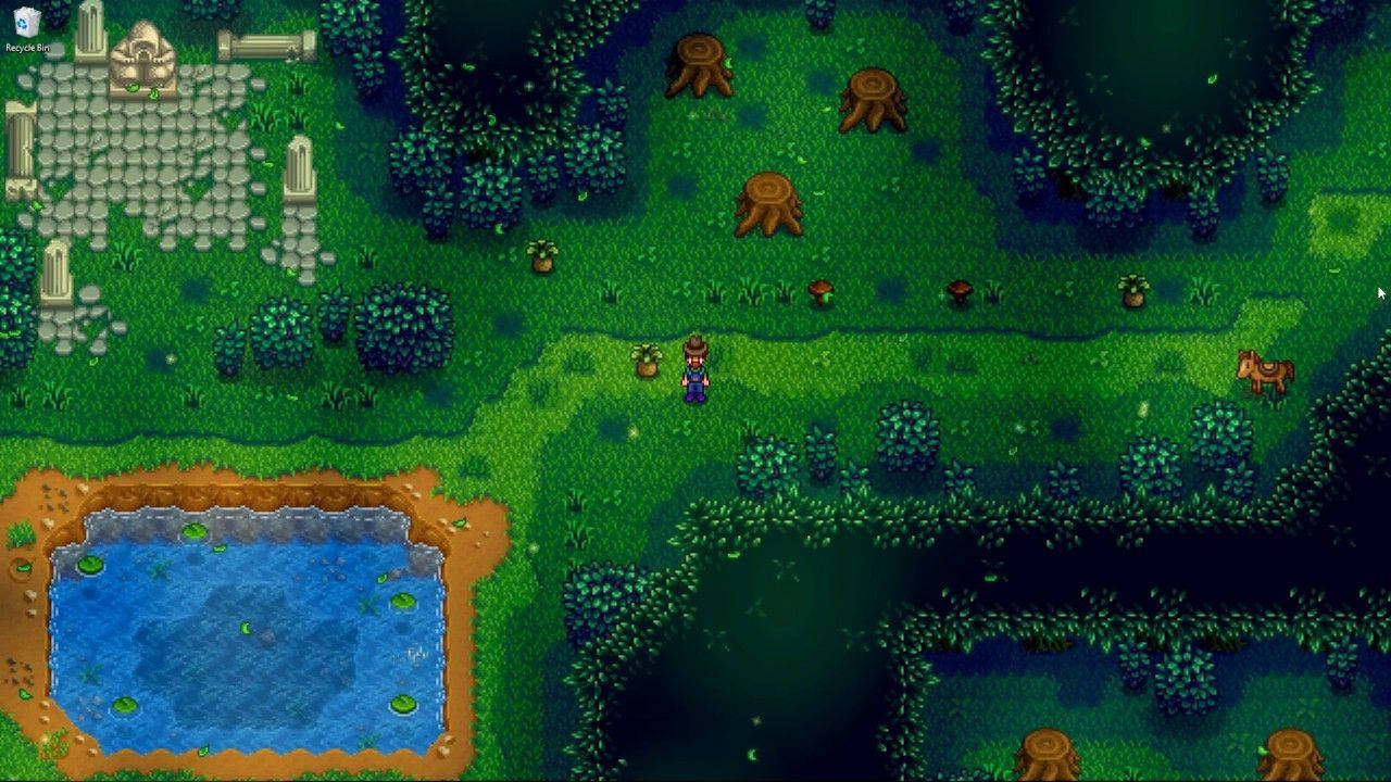 Stardew Valley, top-down pixel art, character, HD Desktop Wallpaper