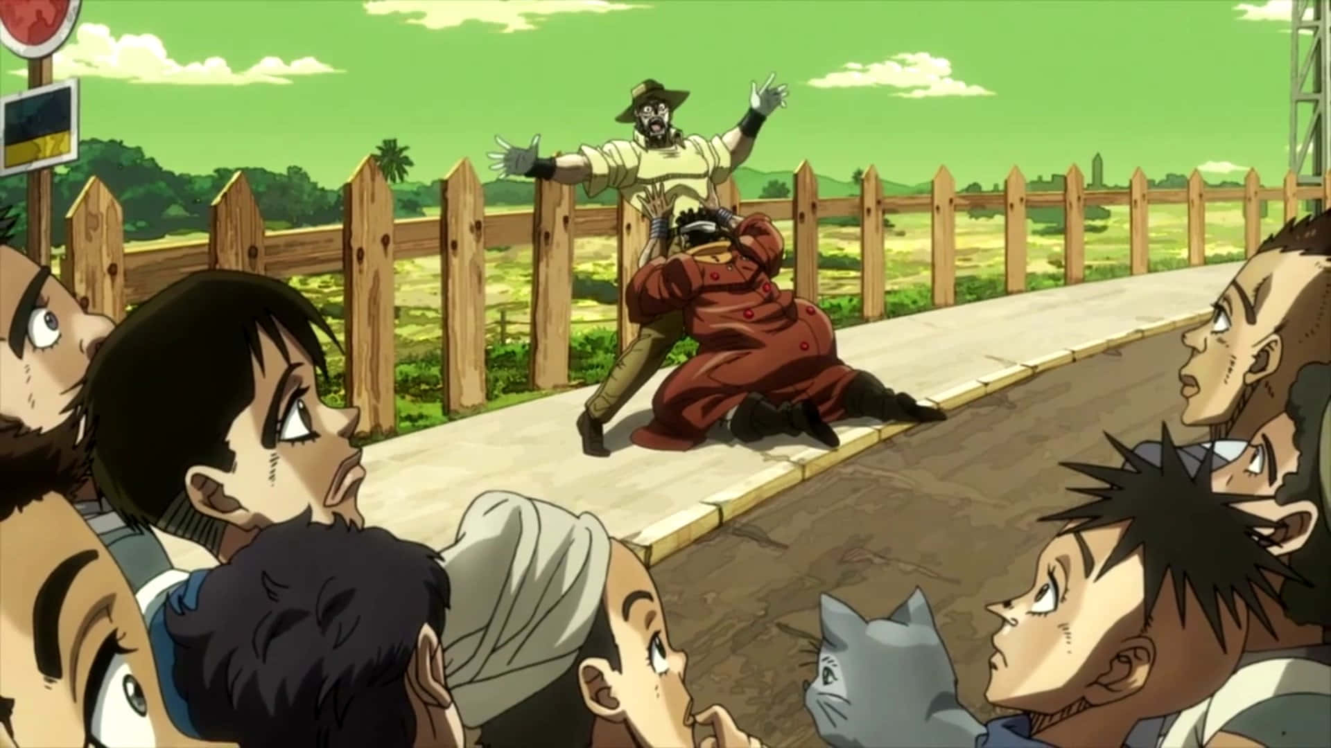 Stardust Crusaders, red coat, hat, Full HD Desktop Wallpaper
