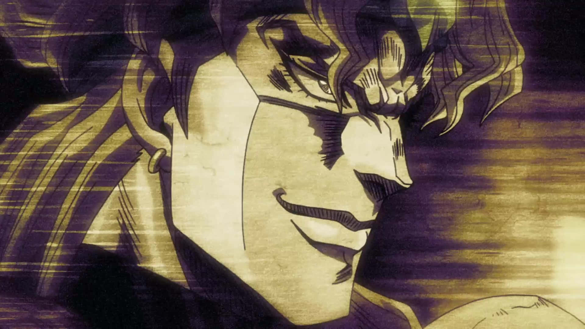 Stardust Crusaders, anime, man with intense eyes and a smirk, Full HD Desktop Wallpaper