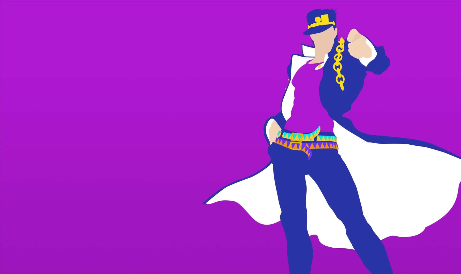 Stardust Crusaders, purple suit, white cape, HD Desktop Wallpaper