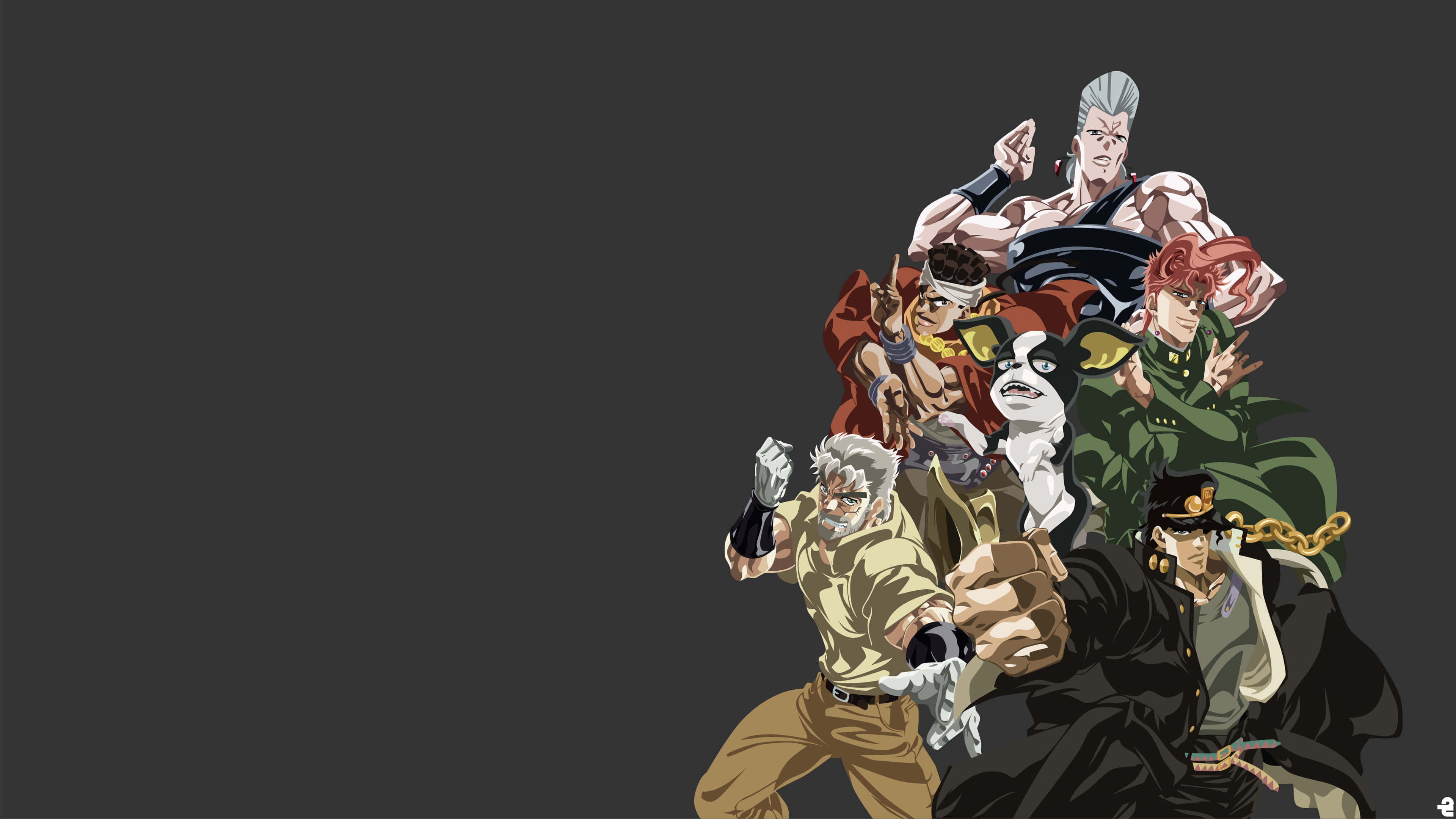 Stardust Crusaders, 3840 x 2160, anime characters, 4K Desktop Wallpaper