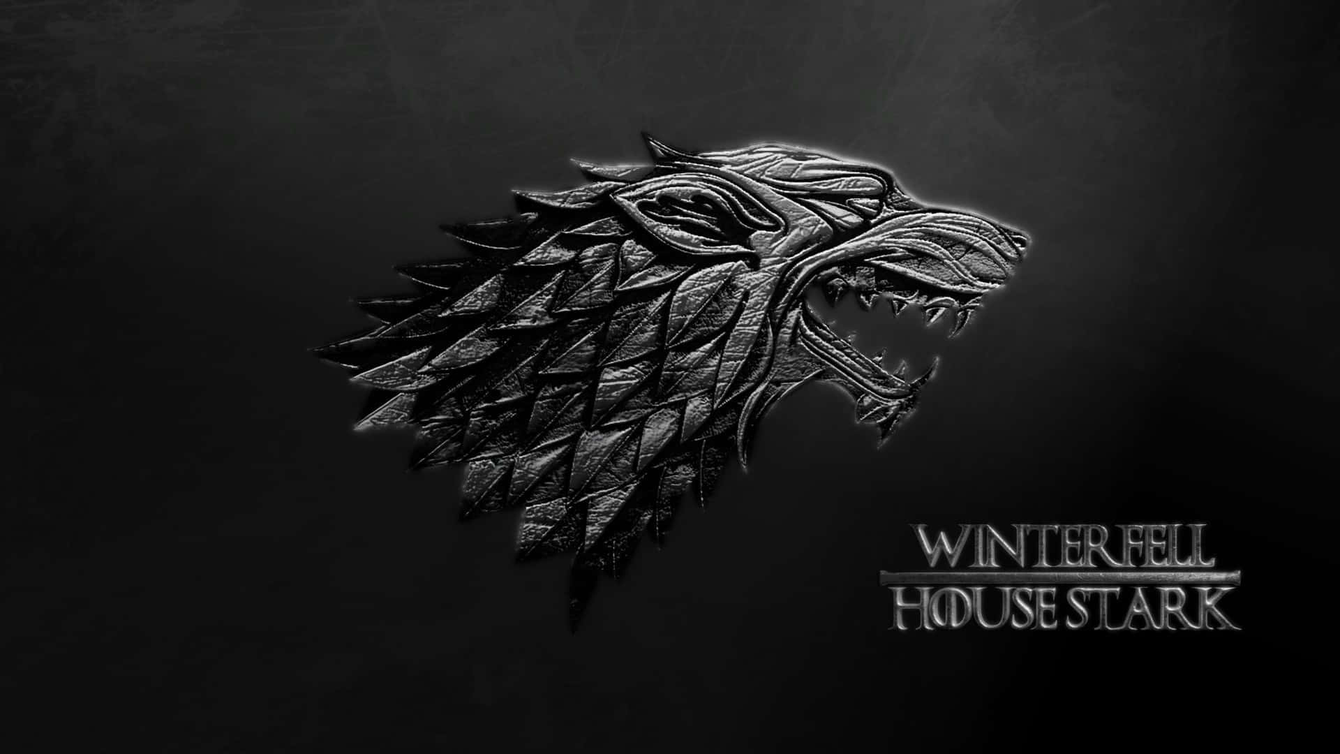 Stark, silver, wolf head emblem, Full HD Desktop Wallpaper
