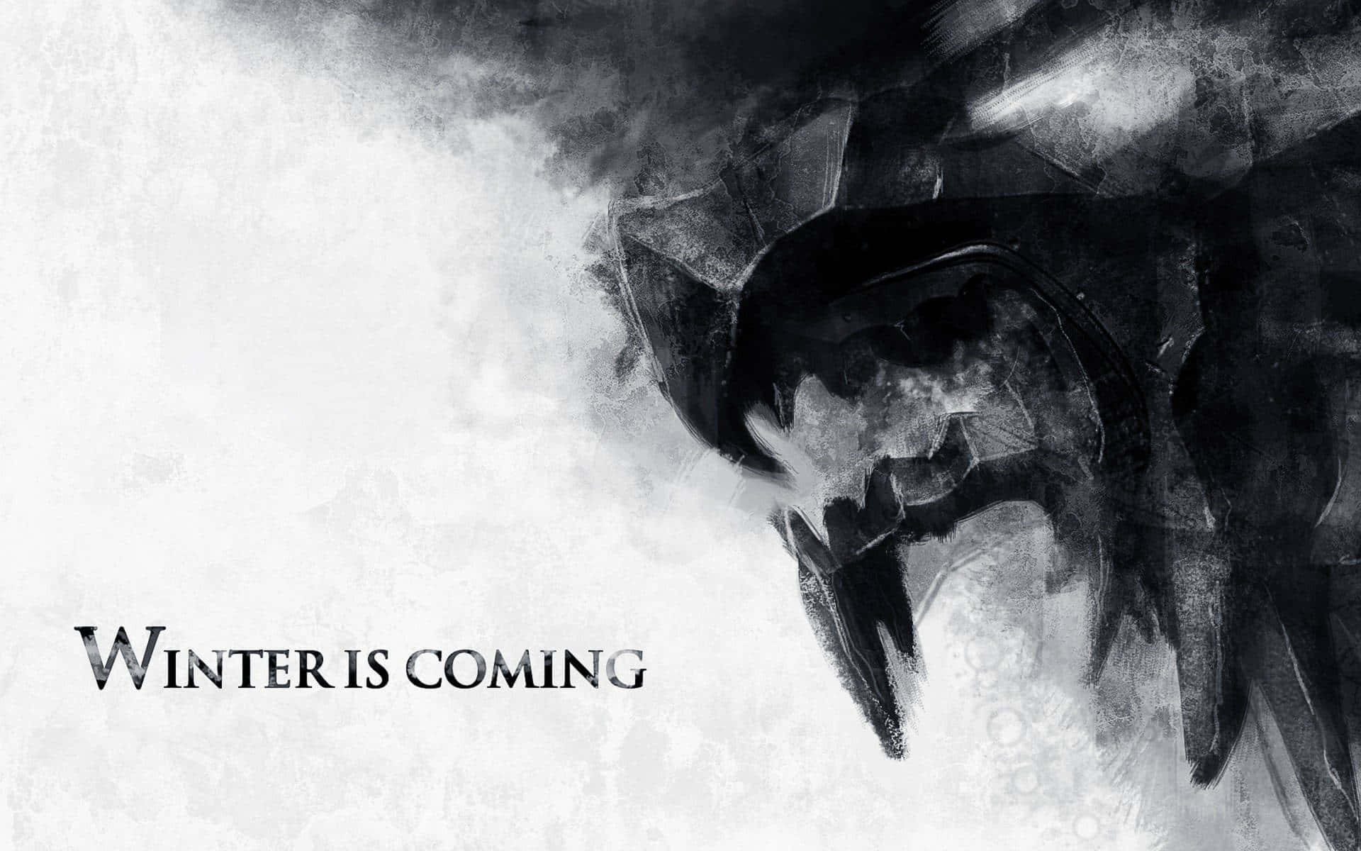 Stark, icy dragon head, winter is coming, Full HD Desktop Wallpaper