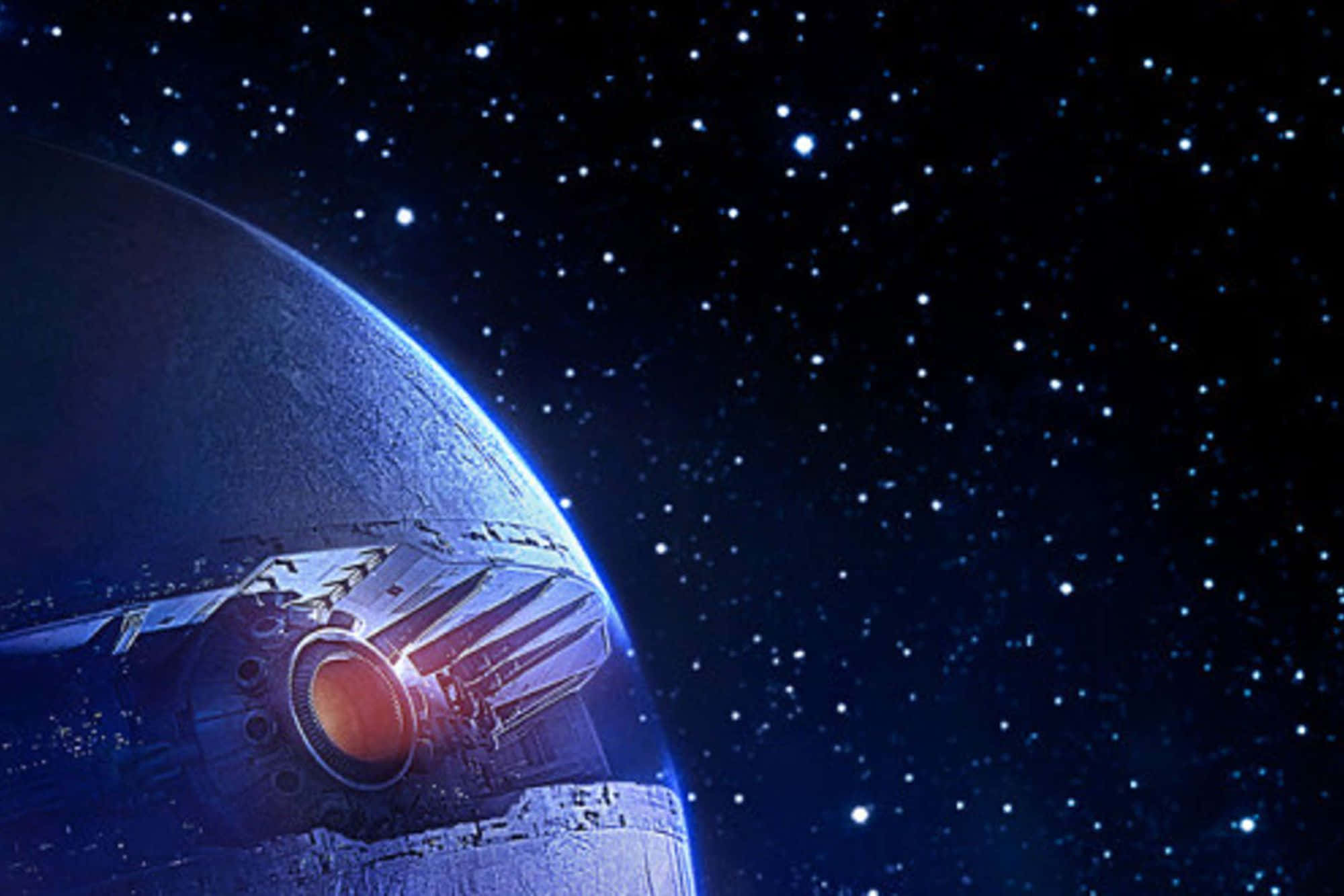 Starkiller Base, blue planet, starfield, Full HD Desktop Wallpaper