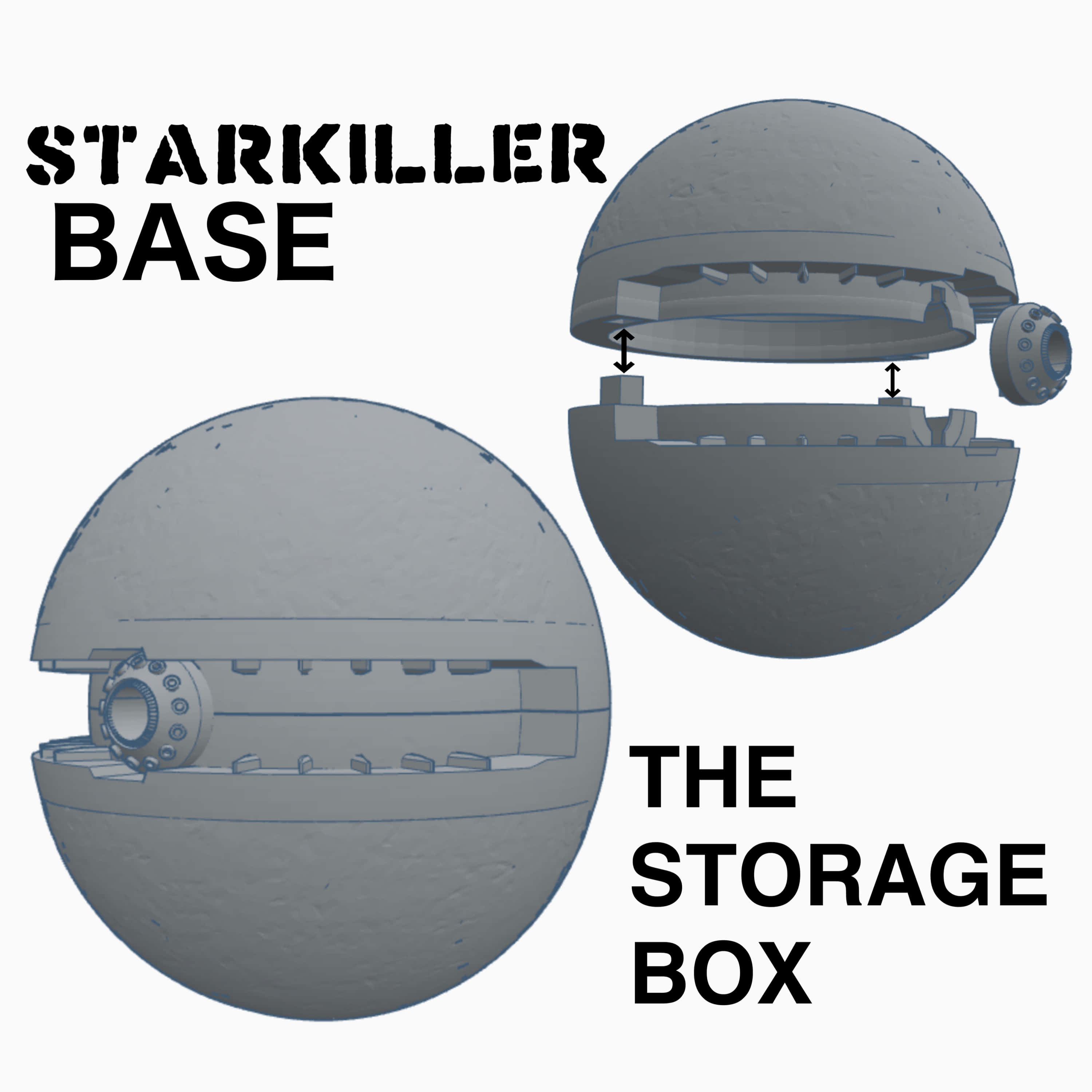 Starkiller Base, 3000 x 3000 wallpaper, technical blueprint-style 3d render, 2K Desktop Wallpaper