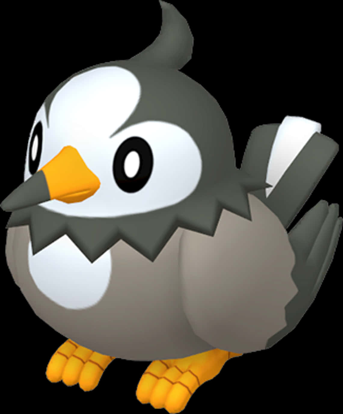 Starly, gray and white feathers, yellow beak, HD Phone Wallpaper