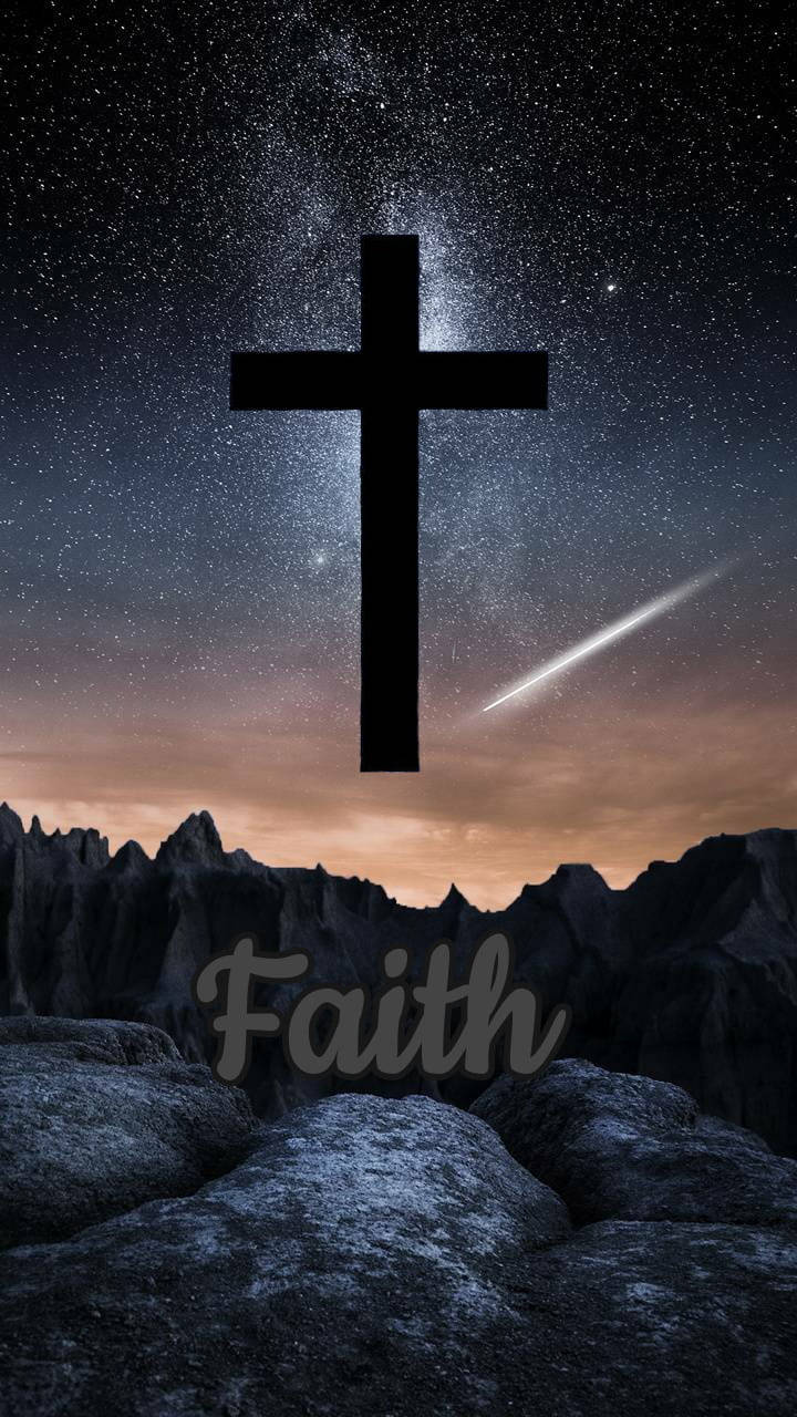 Faith In God Starry Sky, starry night sky, shooting star, HD Phone Wallpaper