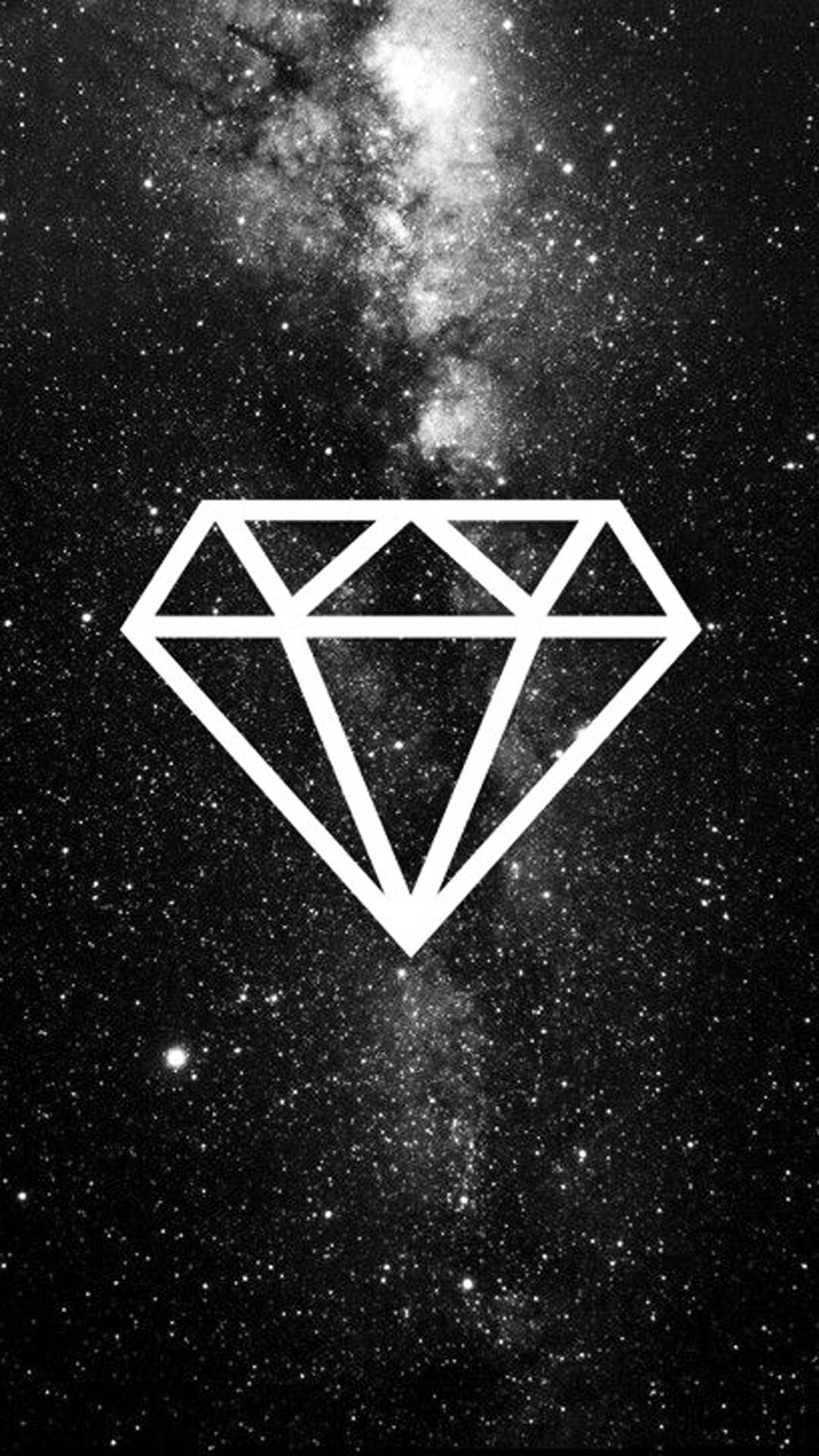 white outline, diamond, indie phone, Full HD Phone Wallpaper