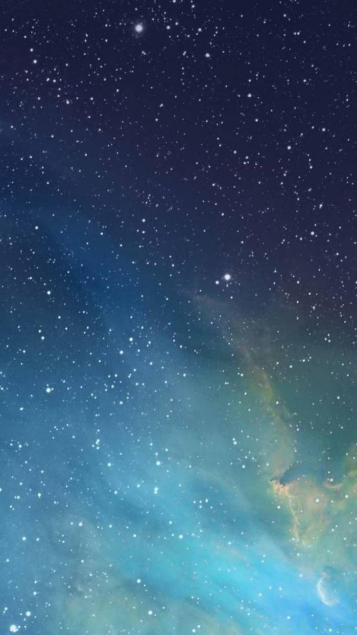 starry sky, blue, teal, SD Phone Wallpaper