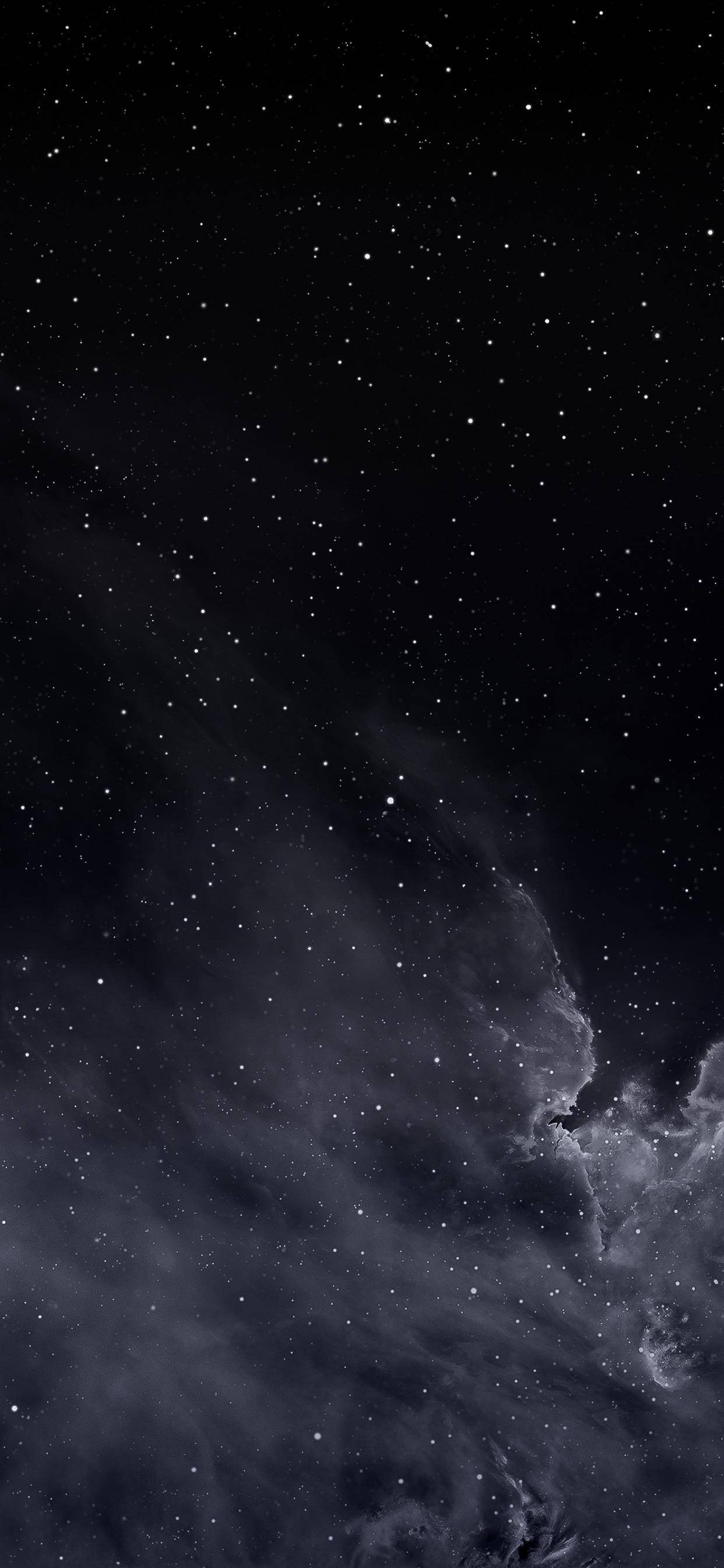 stars, cloudy sky, dark mode, 2K Phone Wallpaper