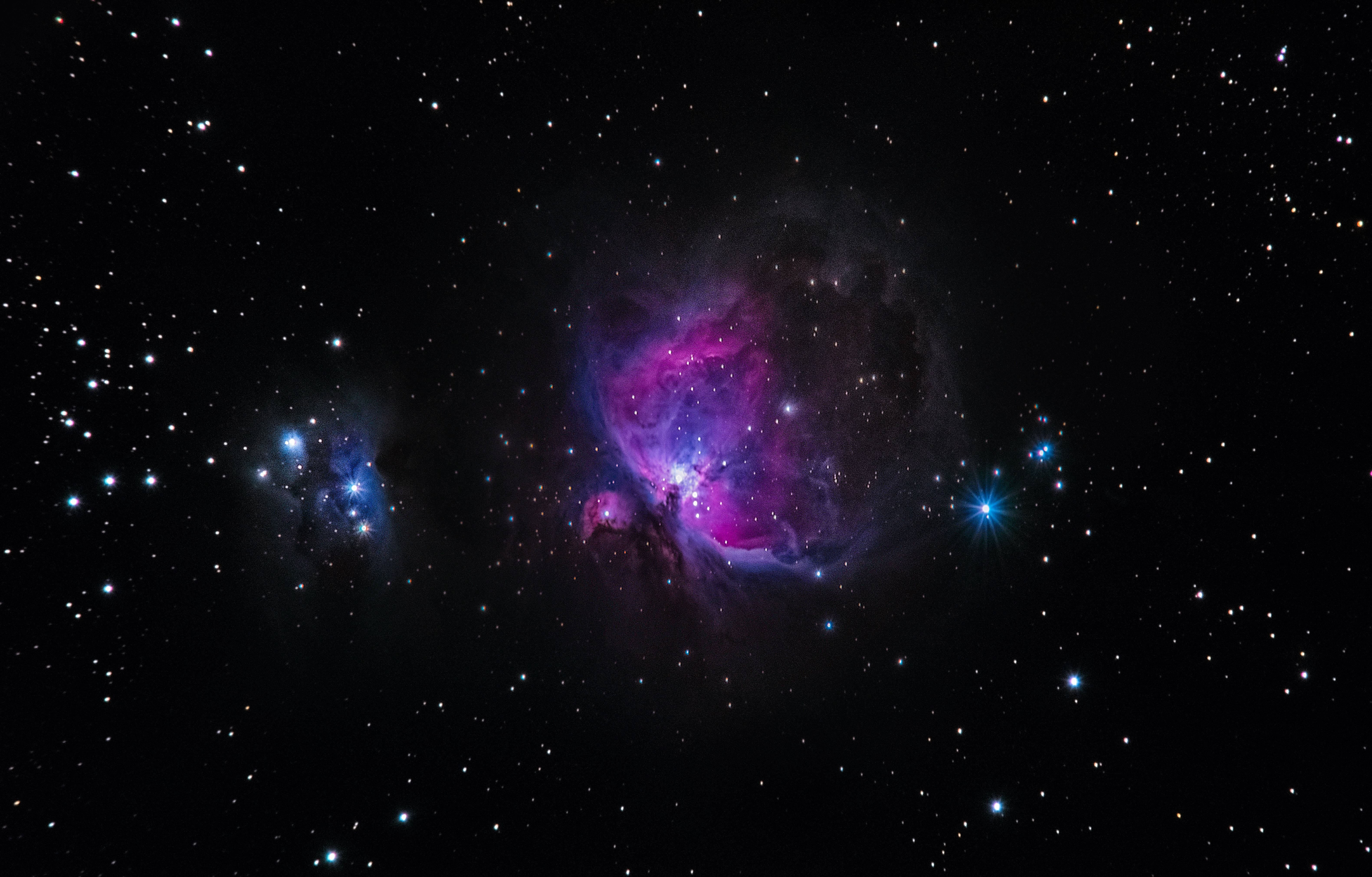 Starry Night, celestial bodies, cosmic nebula, 5K Desktop Wallpaper