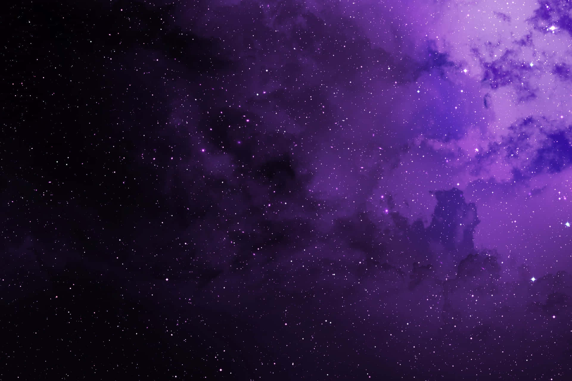 Stars Computer, deep purple nebulae, twinkling stars, Full HD Desktop Wallpaper
