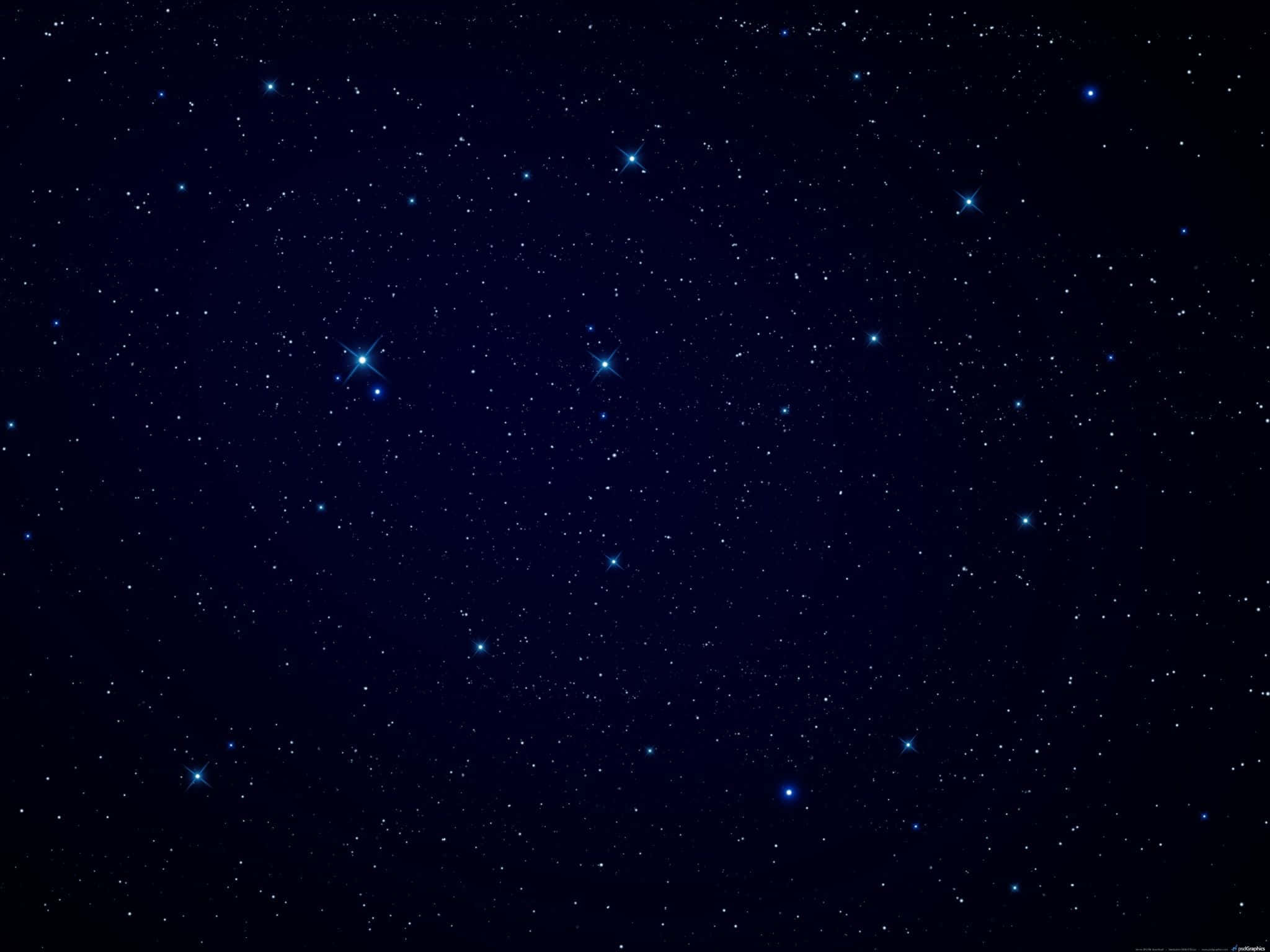 Stars Computer, deep blue night sky, twinkling stars, Full HD Desktop Wallpaper