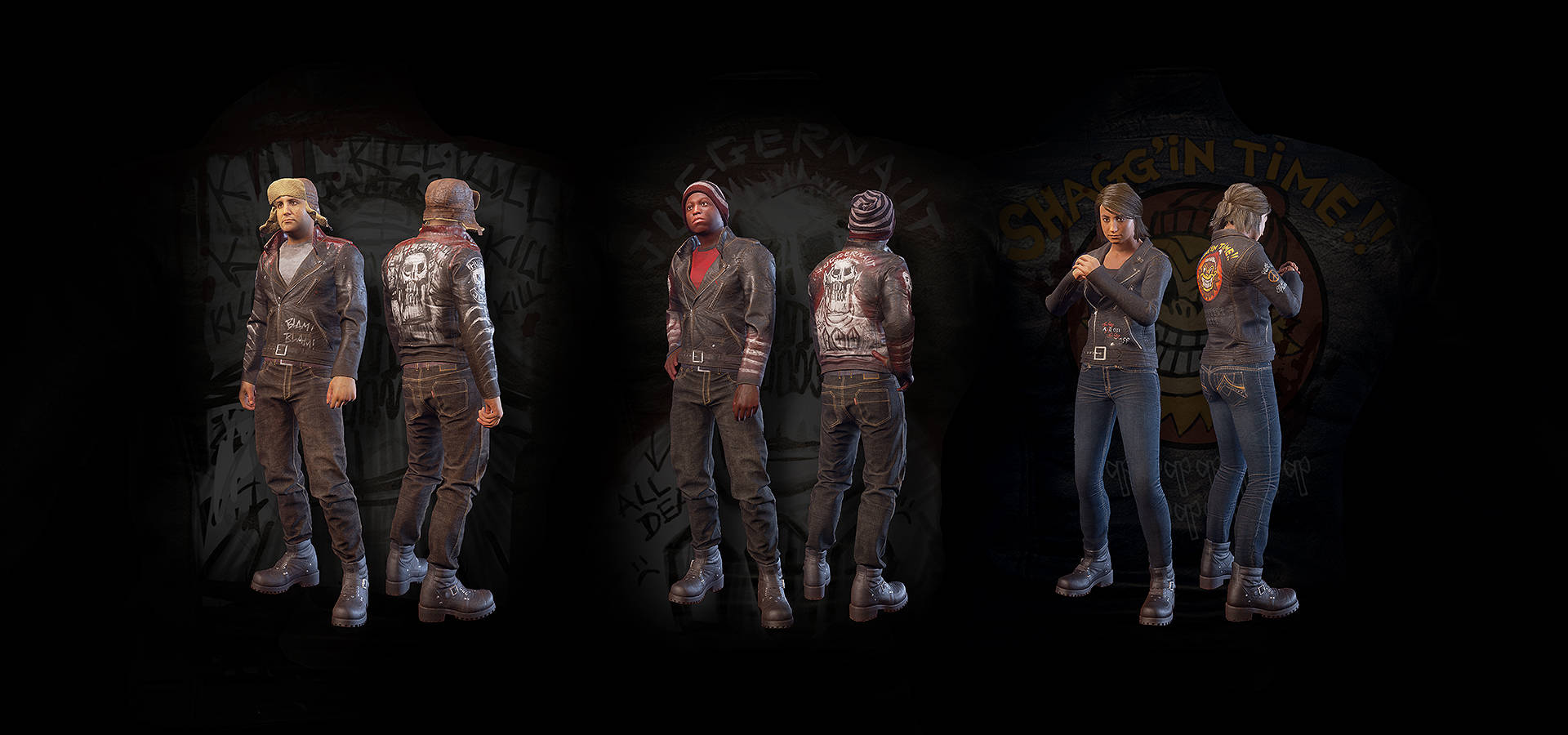 State Of Decay 2, biker jackets, graffiti walls, Full HD Desktop Wallpaper