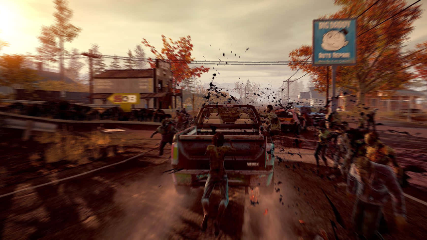 State Of Decay 2, zombie horde, pickup truck, HD Desktop Wallpaper