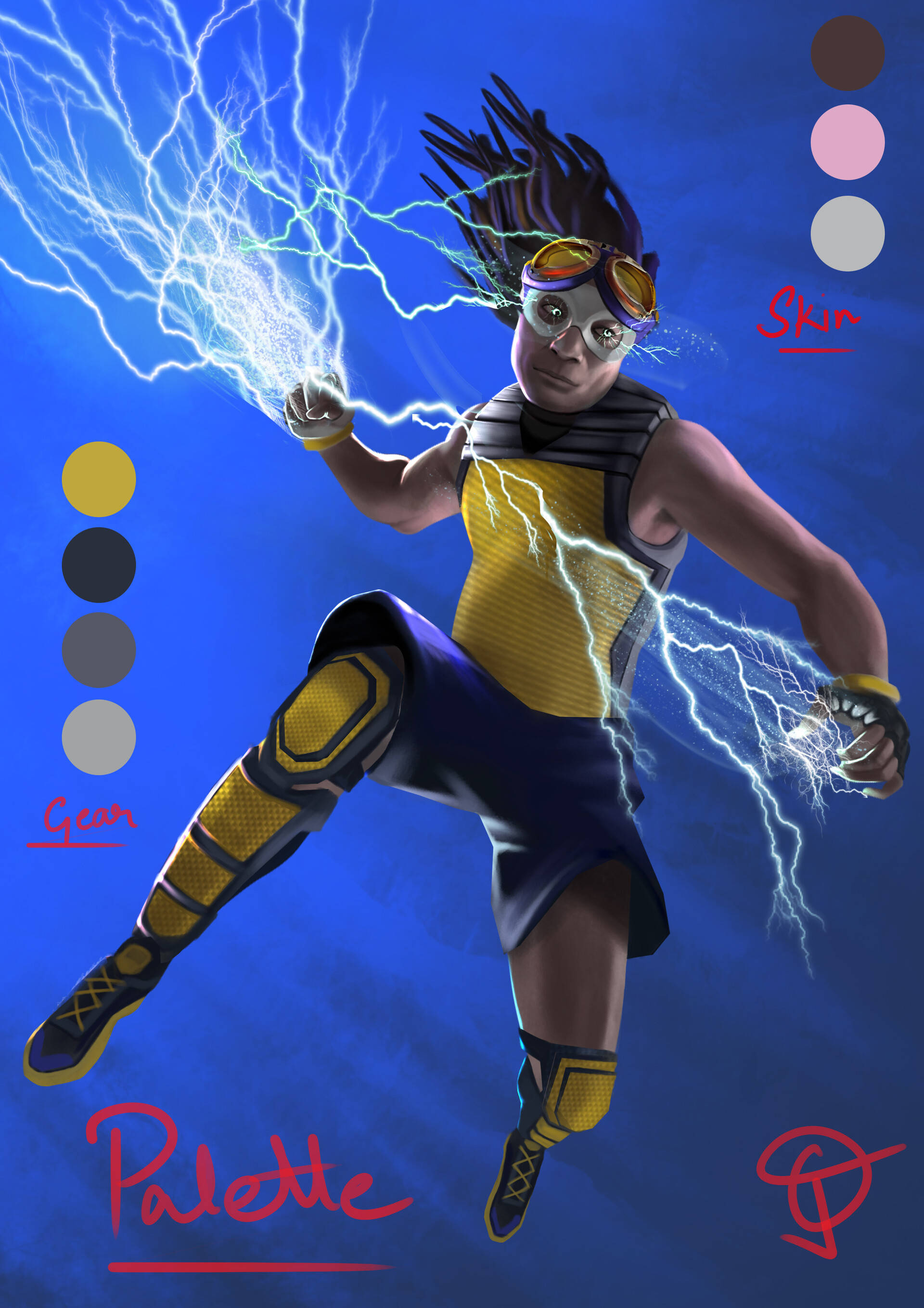 Static Shock, anime-style hero, spiky hair, 2K Phone Wallpaper