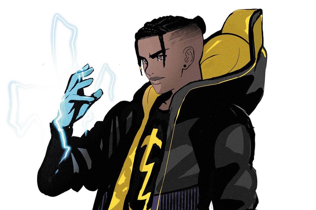 Static Shock, black and yellow jacket, electric energy, SD Desktop Wallpaper