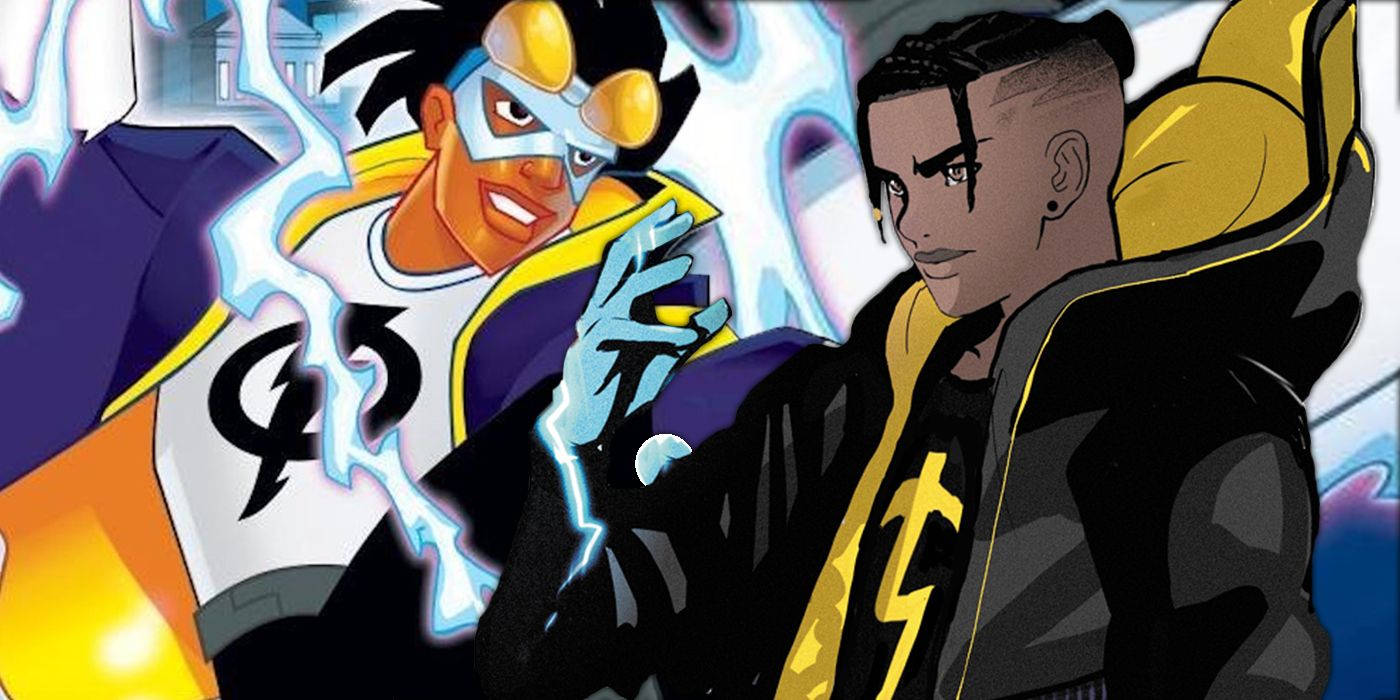 Static Shock, anime characters, glowing lightning effects, HD Desktop Wallpaper
