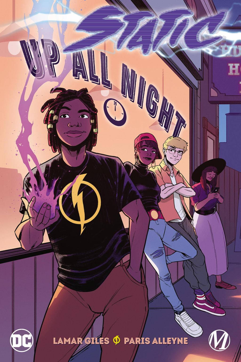 Static Shock, purple energy, city street, HD Phone Wallpaper
