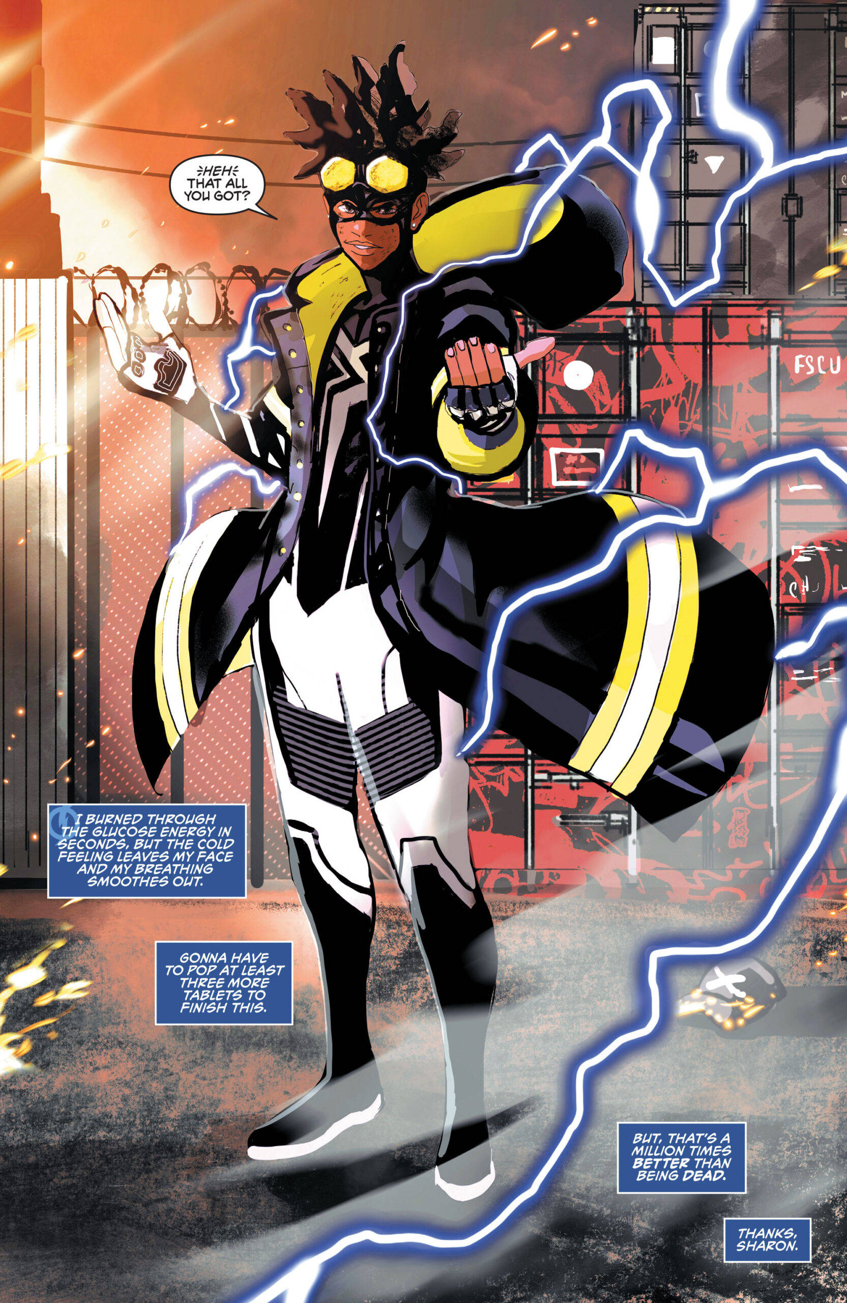 Static Shock, spiky hair, yellow goggles, 2K Phone Wallpaper