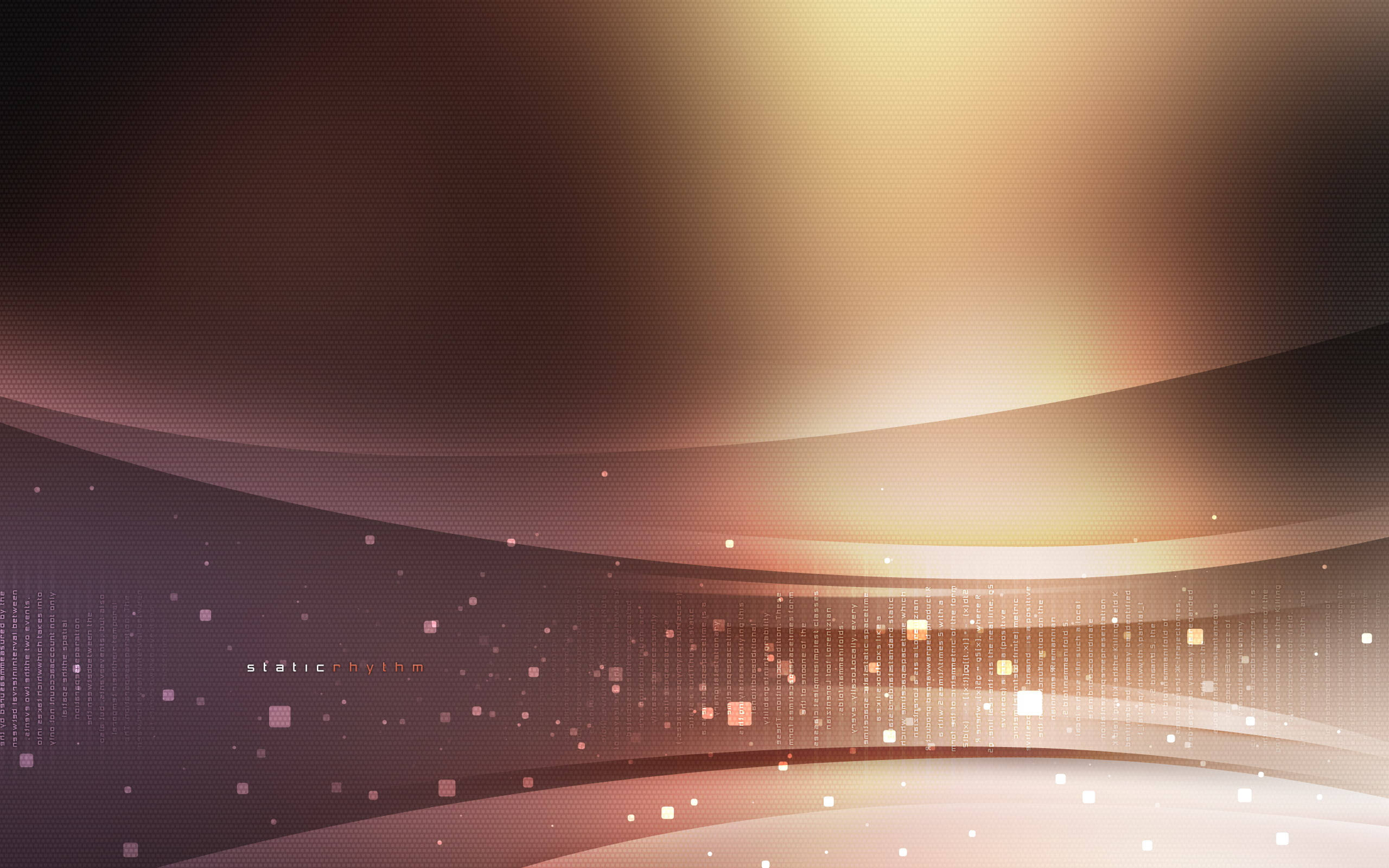 Static, golden pattern, curved digital waves, 2K Desktop Wallpaper