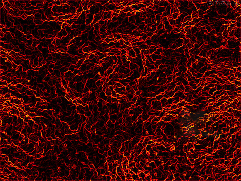 red and black static, vibrant glowing orange lava, dark volcanic surface, SD Desktop Wallpaper