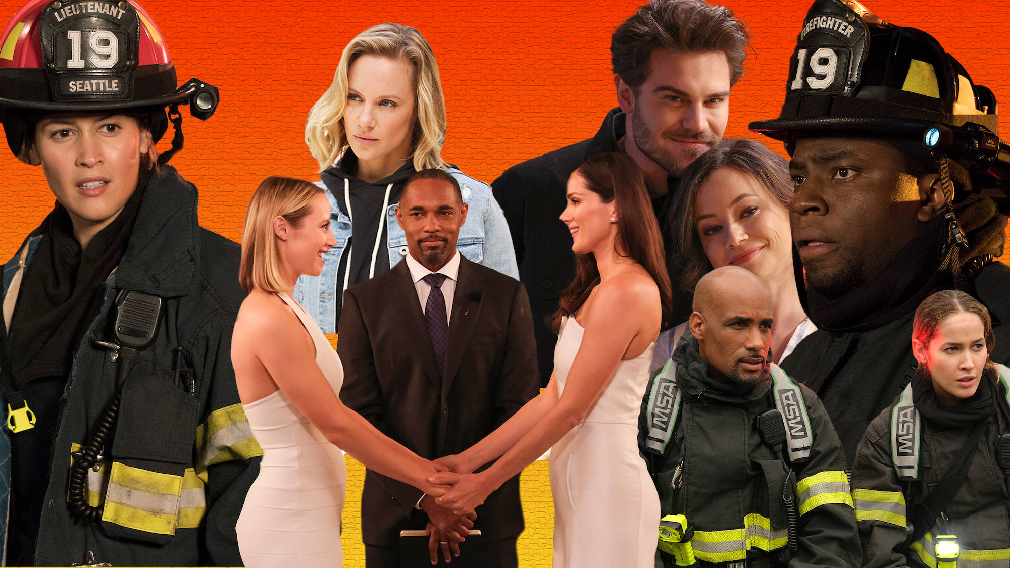 Station 19, firefighters, couples, Full HD Desktop Wallpaper