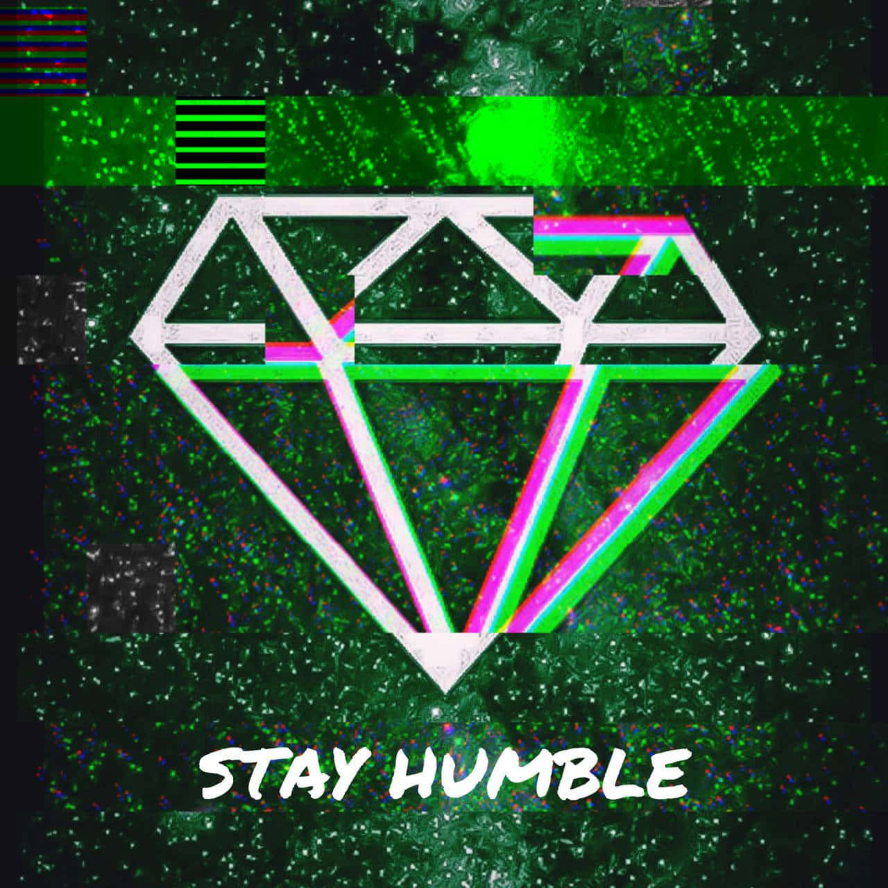Stay Humble, neon green, pink, HD Desktop Wallpaper