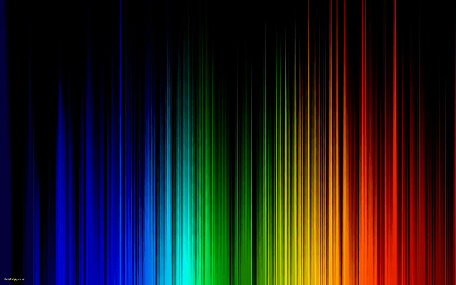 rainbow, black background, deep blue, HD Desktop Wallpaper