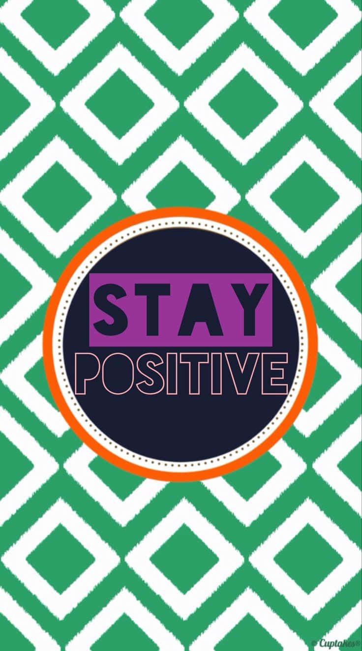 stay positive, green, orange, HD Phone Wallpaper