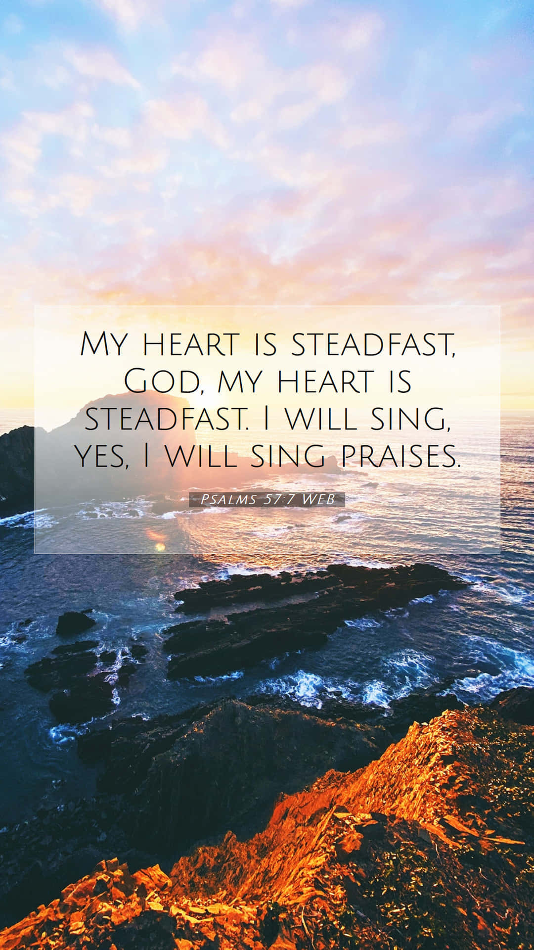 Steadfast Heart Inspiration, Sunset, rocky coastline, Full HD Phone Wallpaper