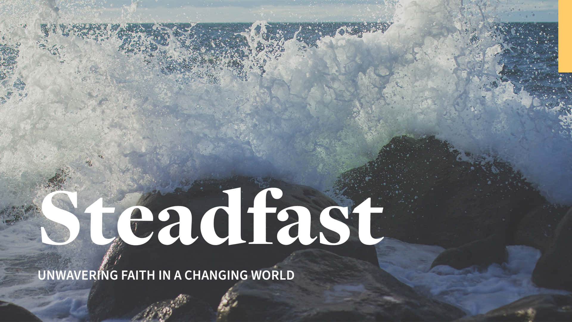 Steadfast, ocean waves, crashing rocks, Full HD Desktop Wallpaper