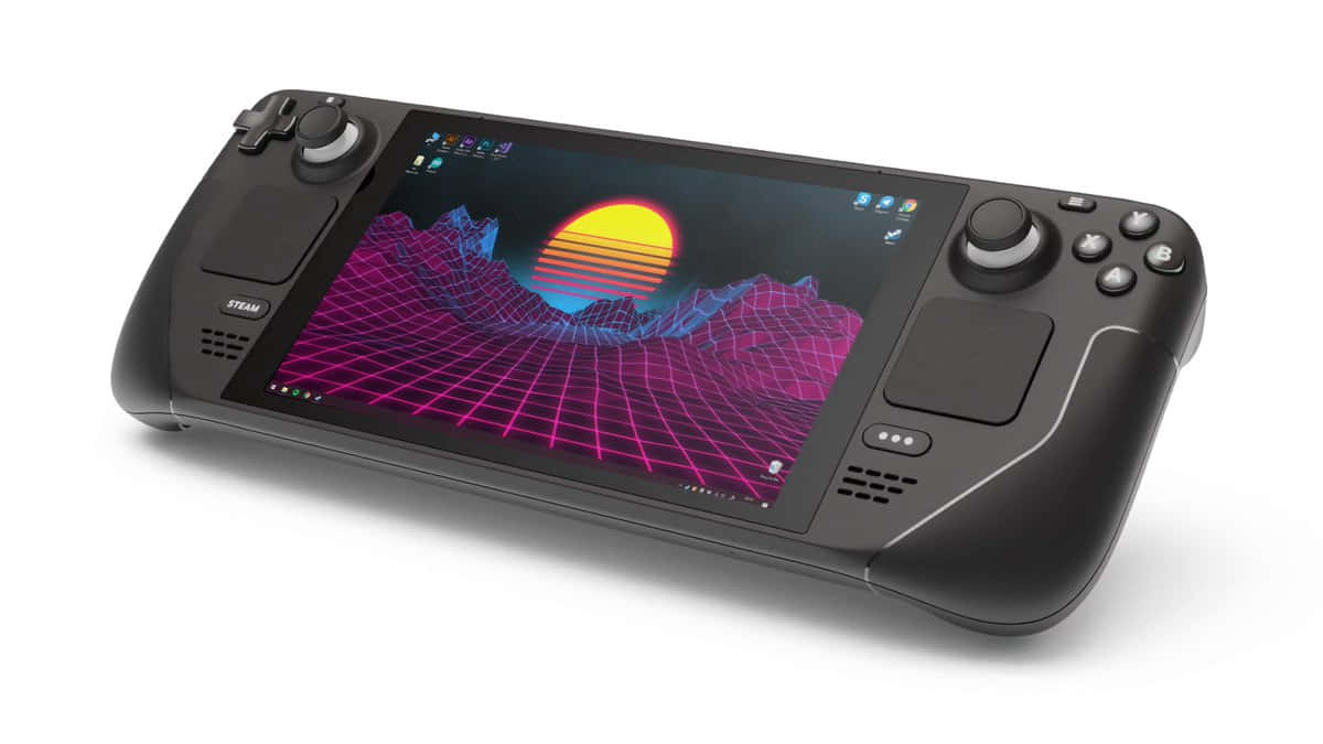 Steam Deck, handheld gaming device, black, SD Desktop Wallpaper