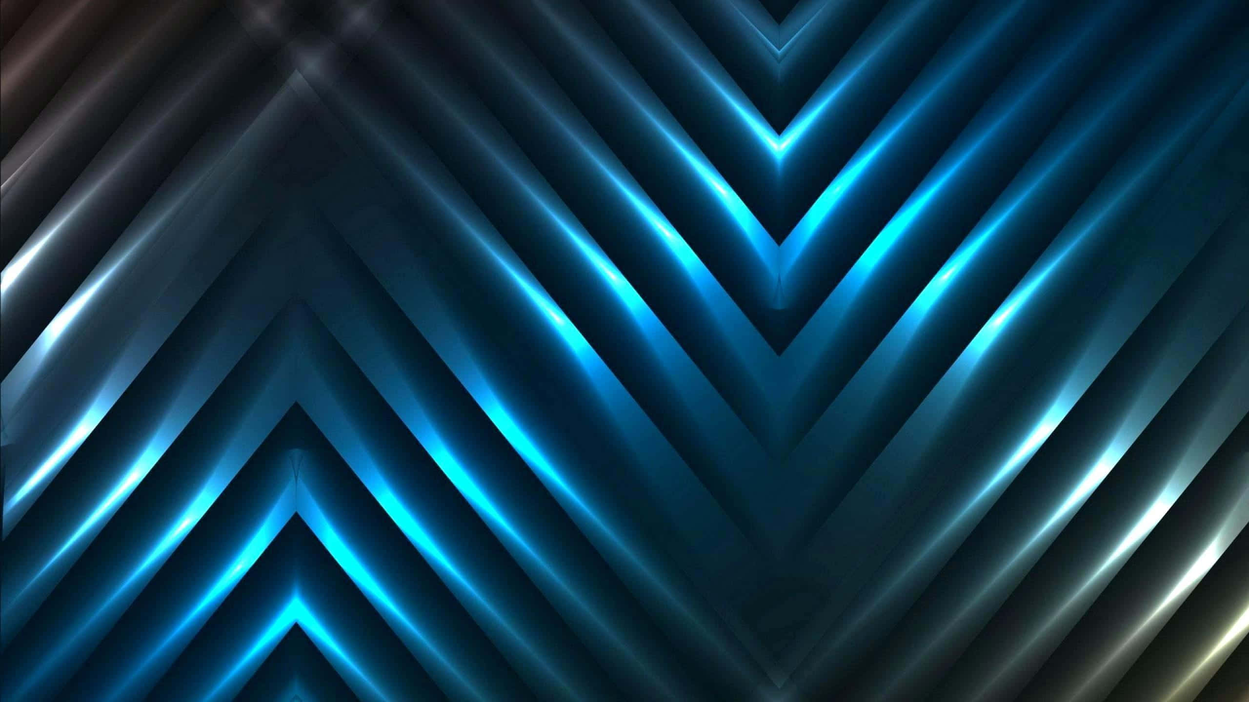 Steel Blue, 2560 x 1440, neon chevrons, 2K Desktop Wallpaper