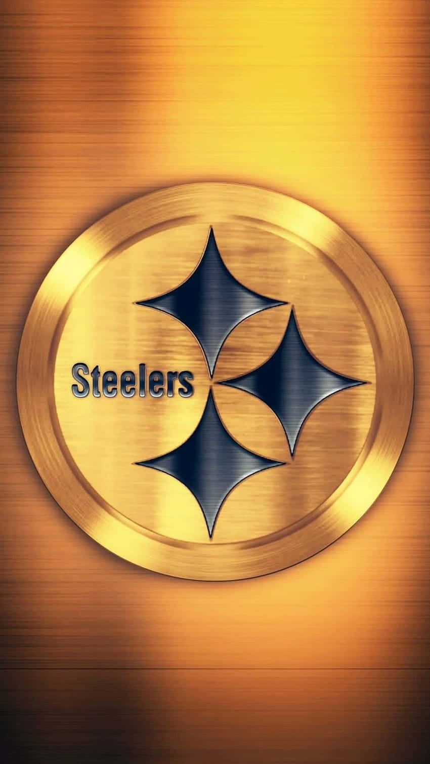 Steelers, gold circular emblem, blue Steelers logo, HD Phone Wallpaper