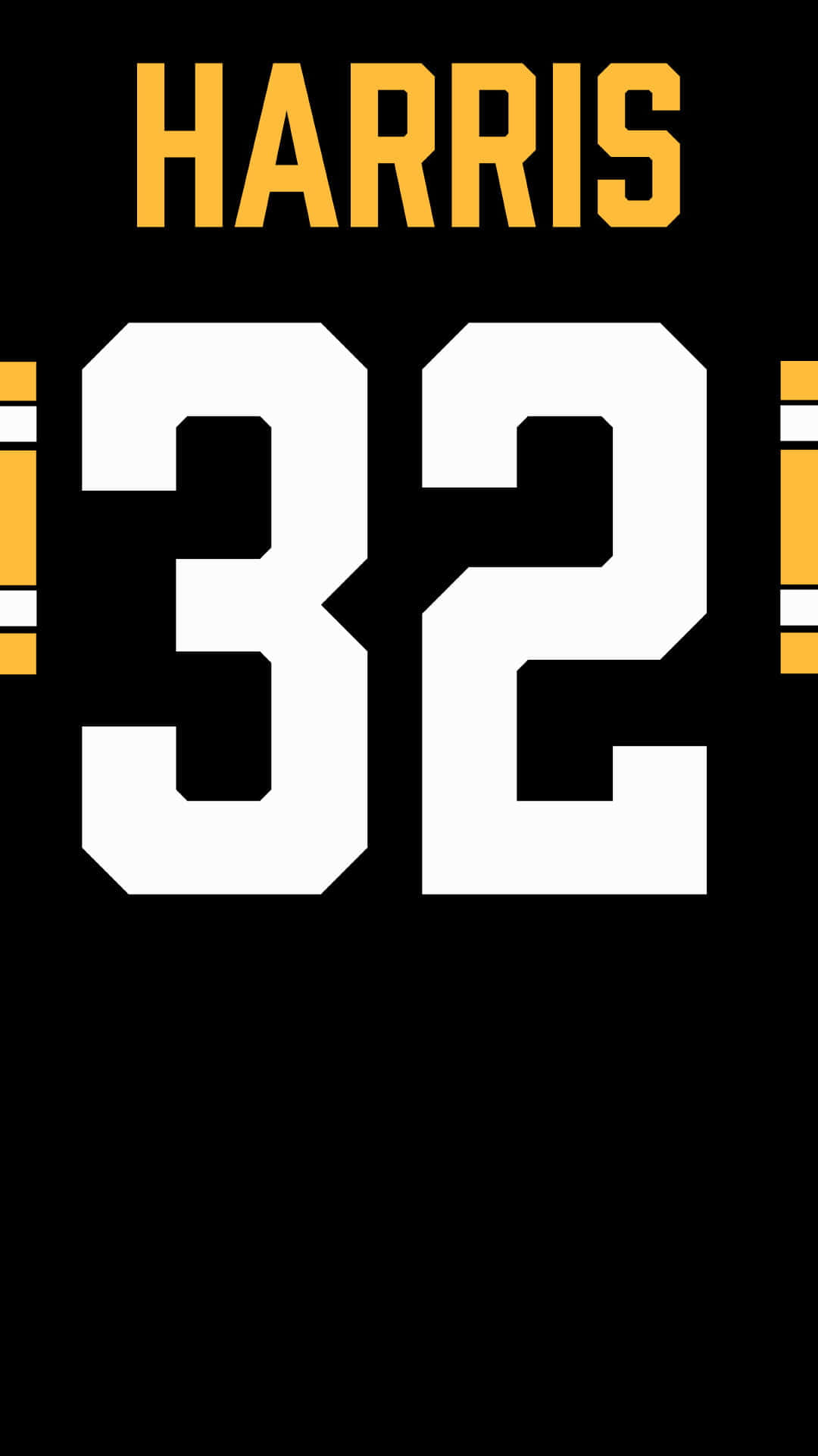 Steelers, black jersey, yellow 'HARRIS', Full HD Phone Wallpaper