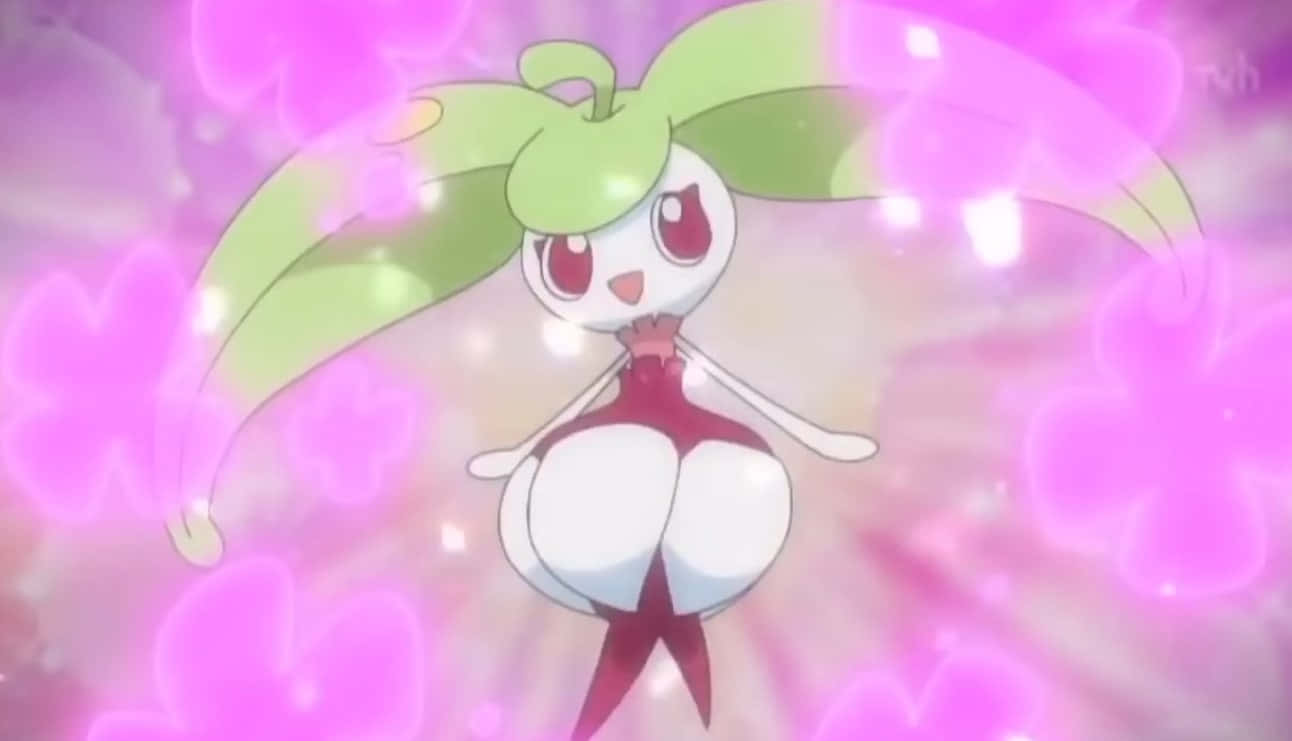 Steenee, green leaf-like ears, red eyes, HD Desktop Wallpaper