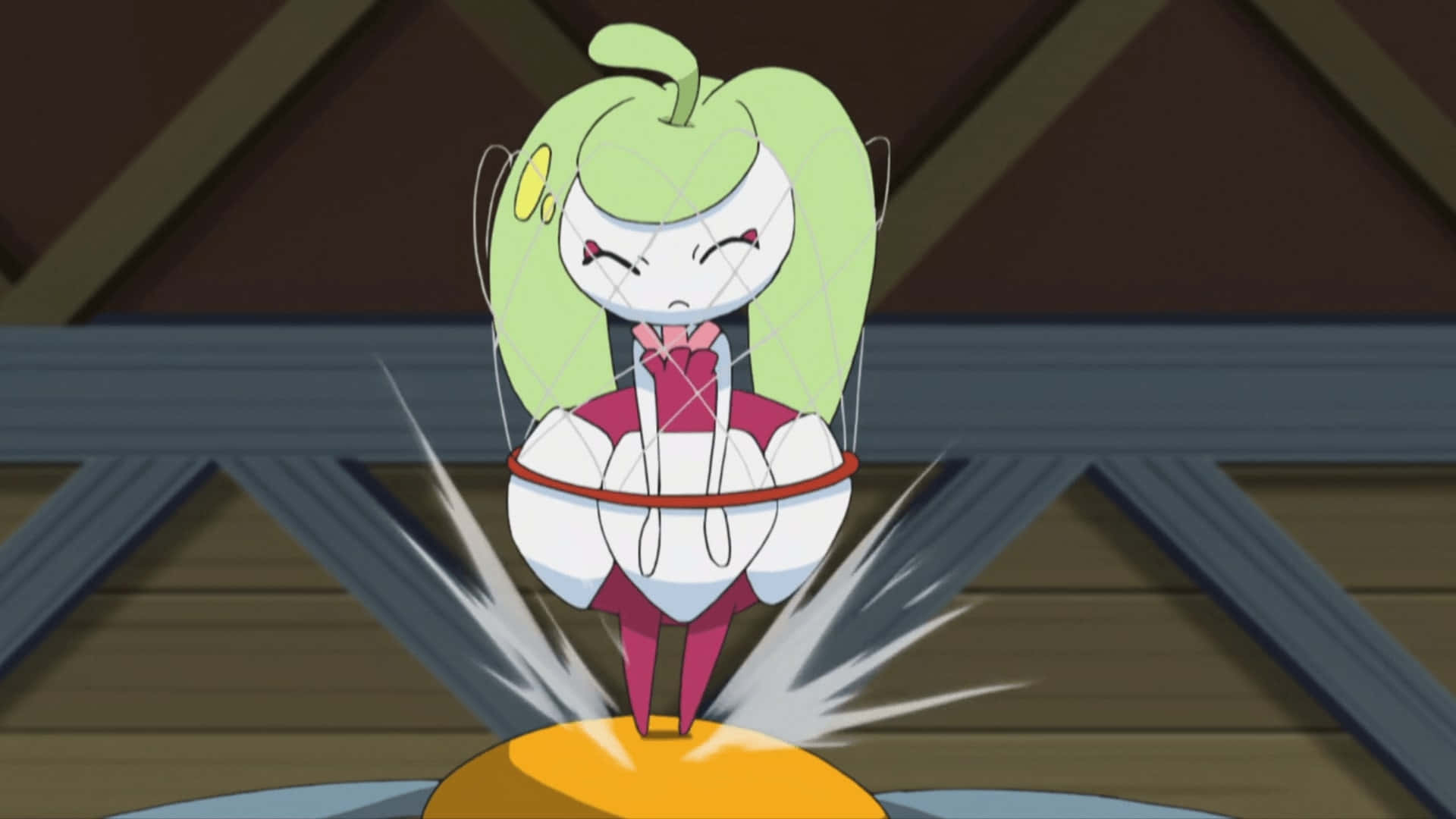 Steenee, green apple-headed, anime character, Full HD Desktop Wallpaper