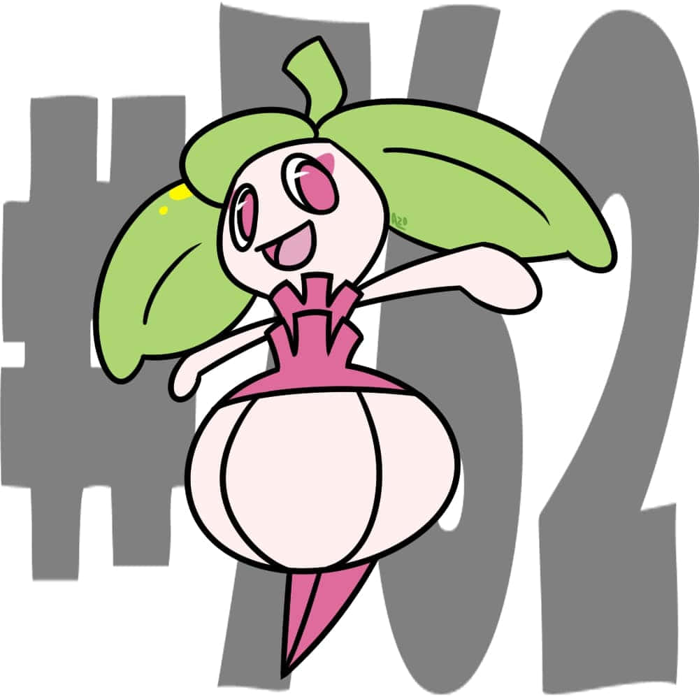Steenee 762, cartoon radish character, green leafy hair, SD Desktop Wallpaper