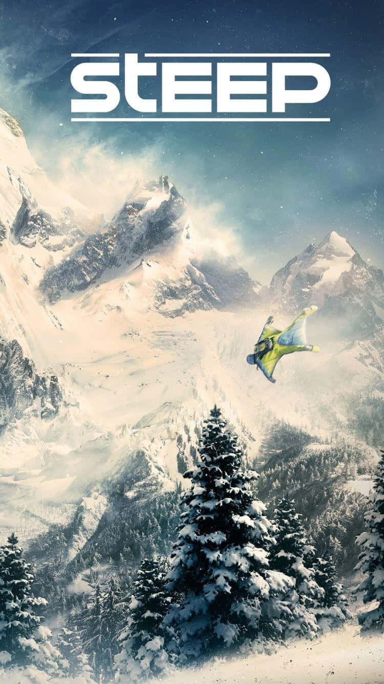Steep, wingsuit flyer, snowcapped peaks, HD Phone Wallpaper