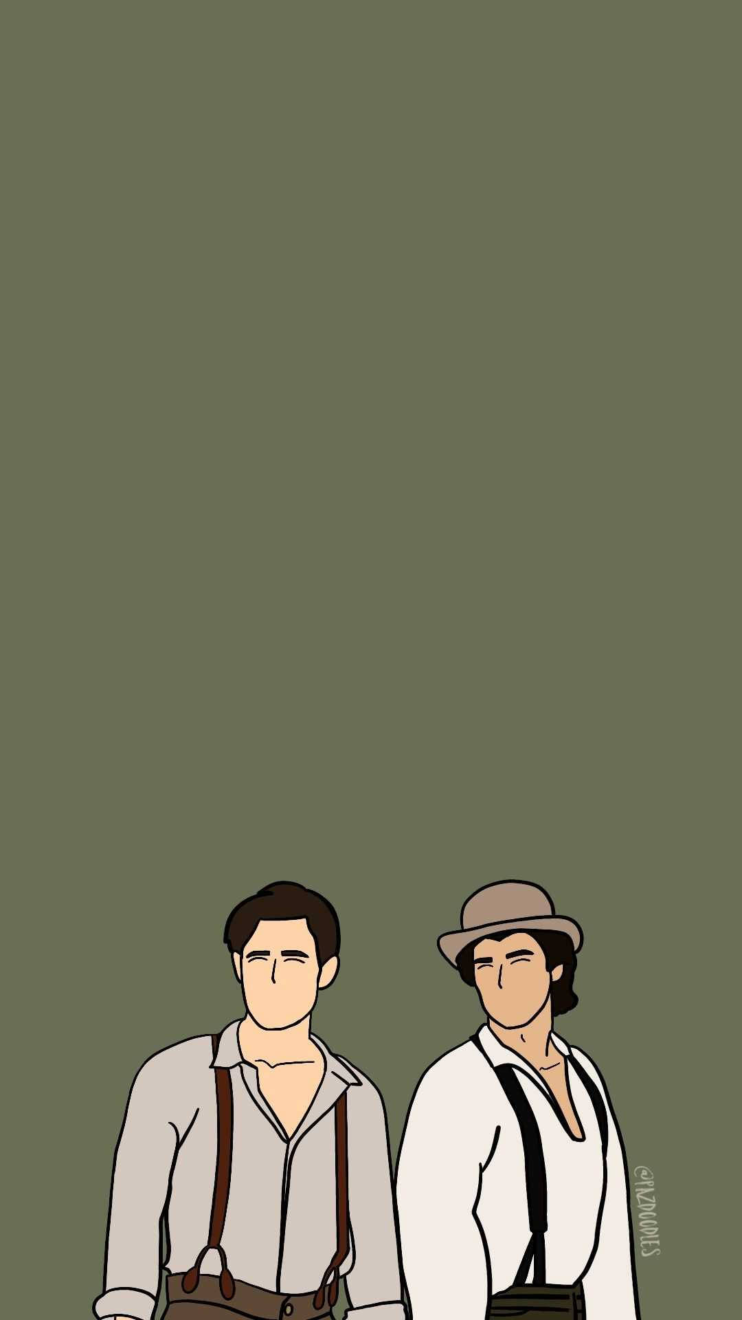 Stefan Salvatore, minimal vector, suspenders, Full HD Phone Wallpaper