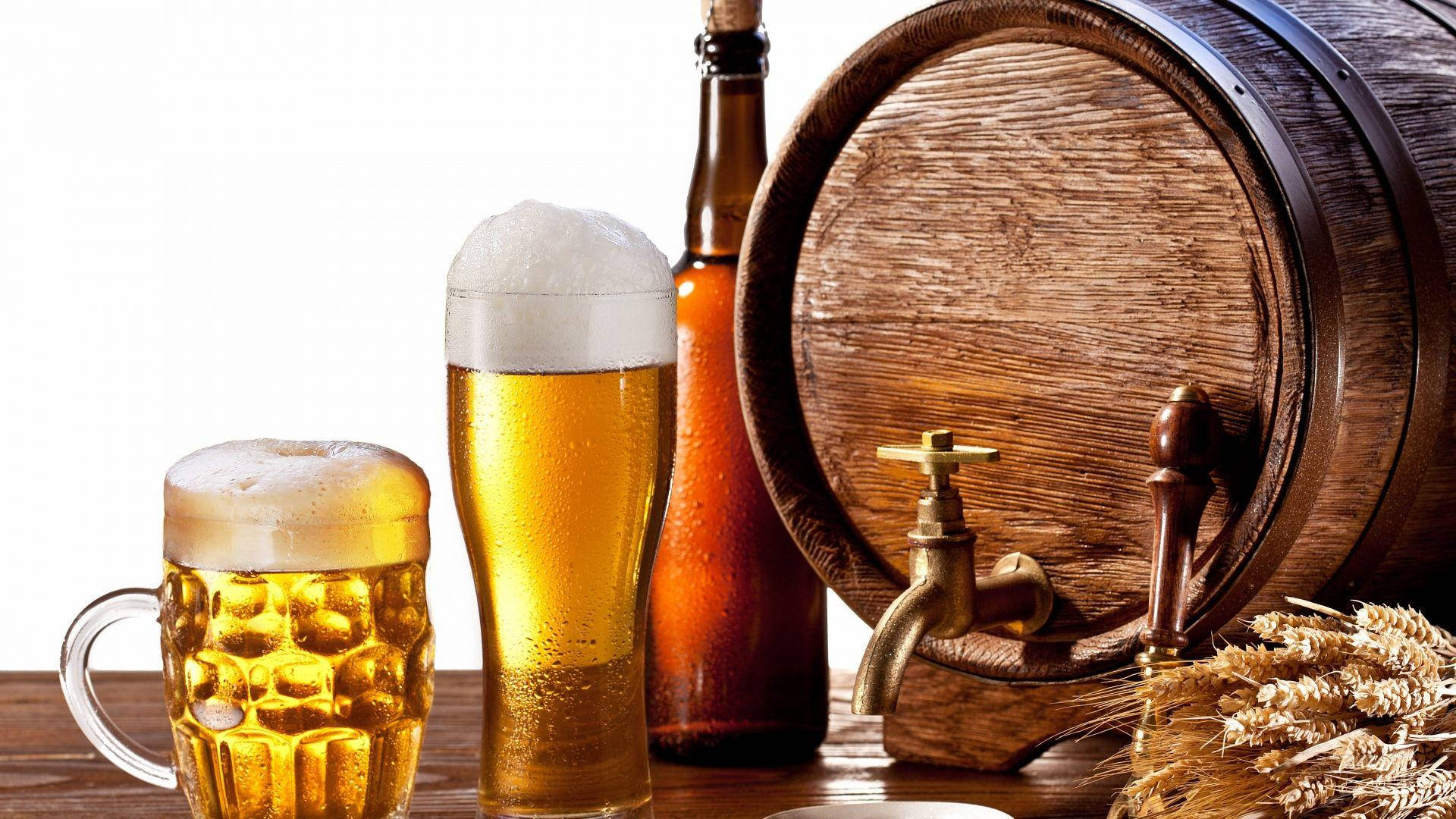 Stella Artois, frothy beer glasses, bottle, Full HD Desktop Wallpaper