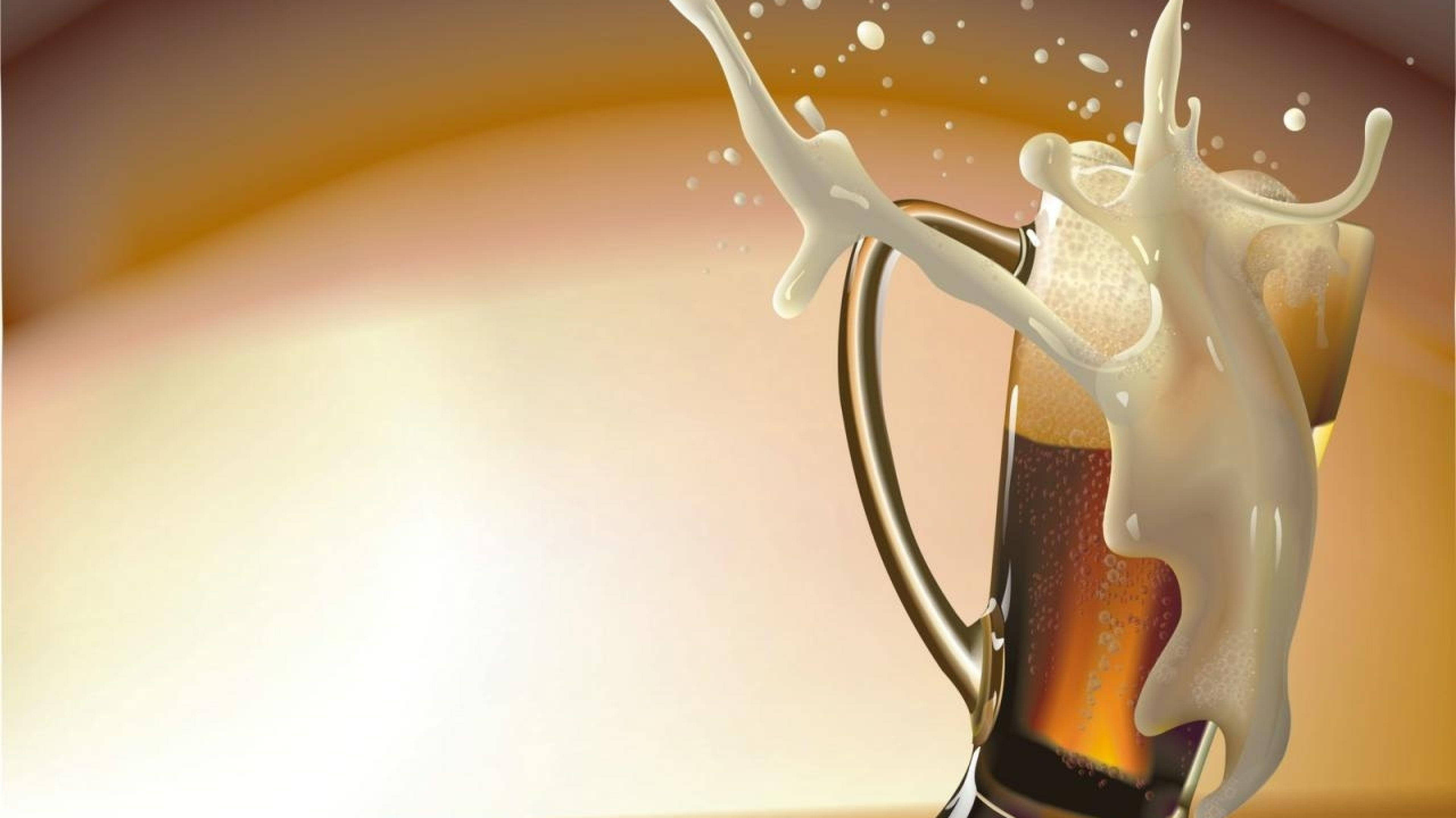 Stella Artois, golden beer mug, frothy white liquid, 4K Desktop Wallpaper